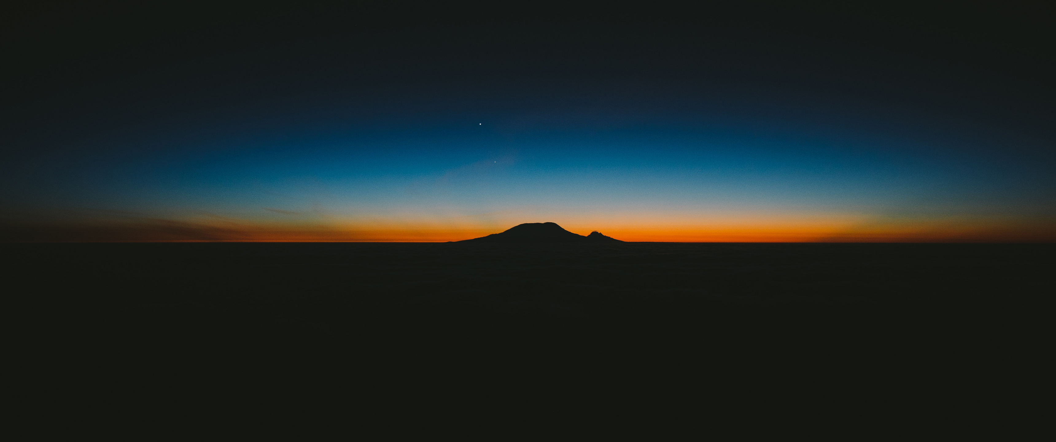 夜晚天空山风景3440x144_16626