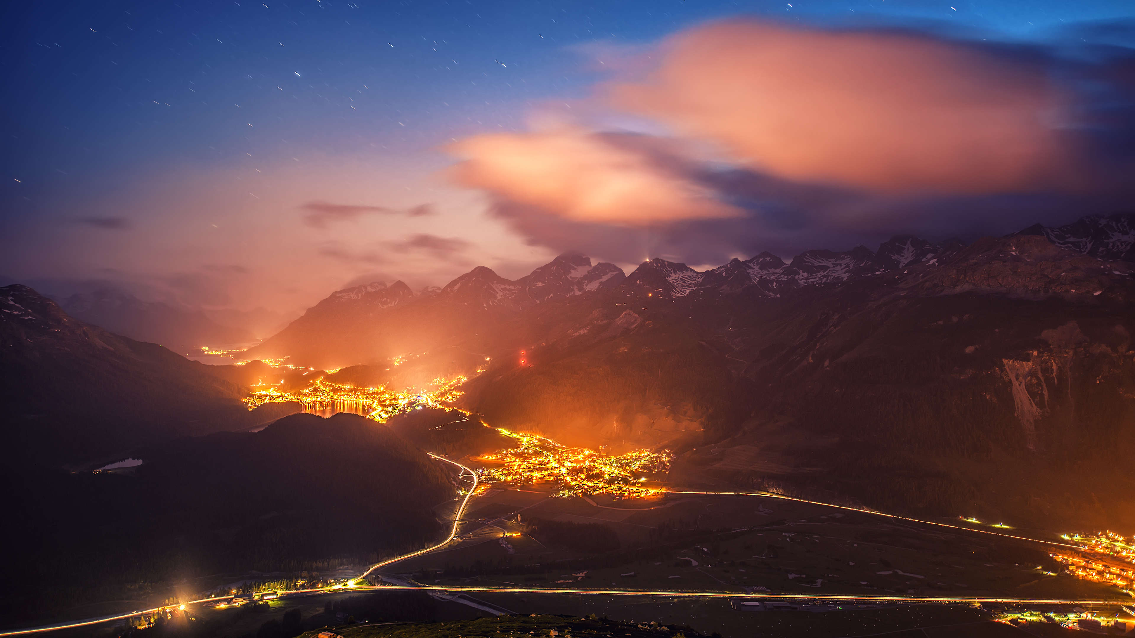 夜晚美景 瑞士圣莫里茨_12649