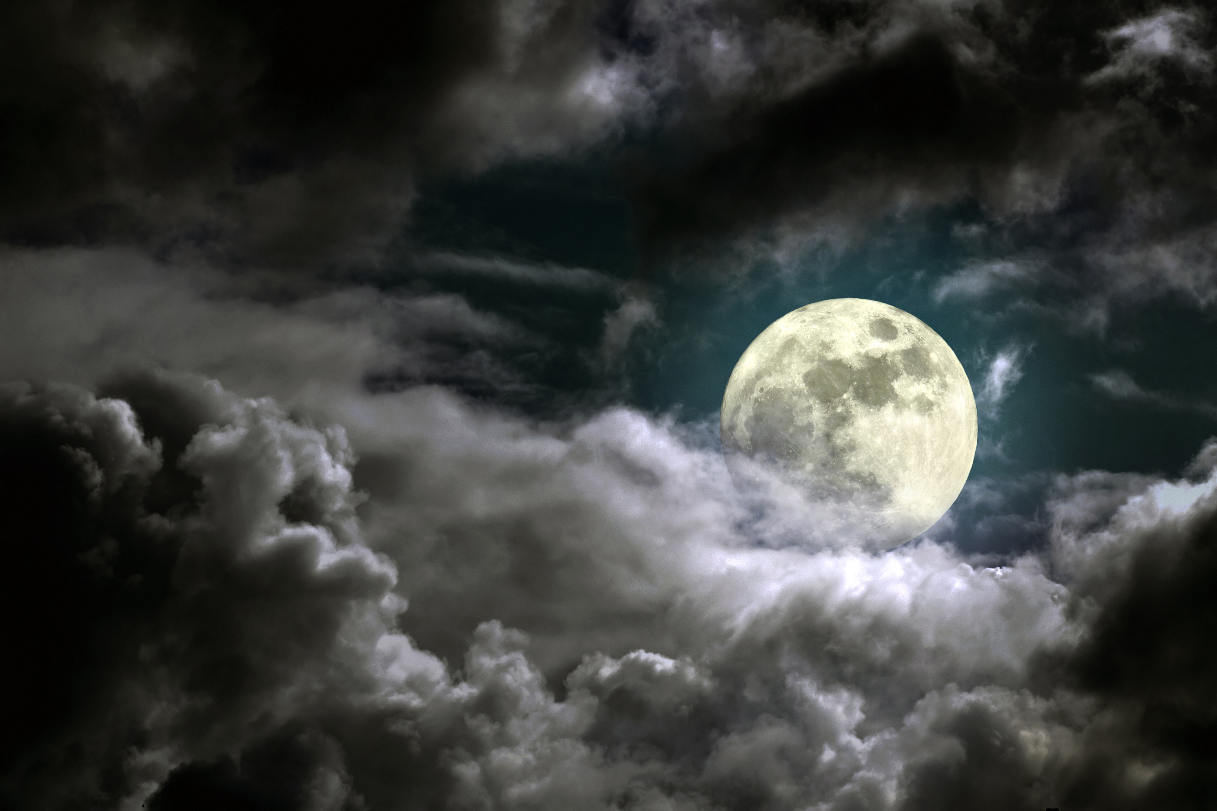 夜间天空 月亮 4K风景壁_9220