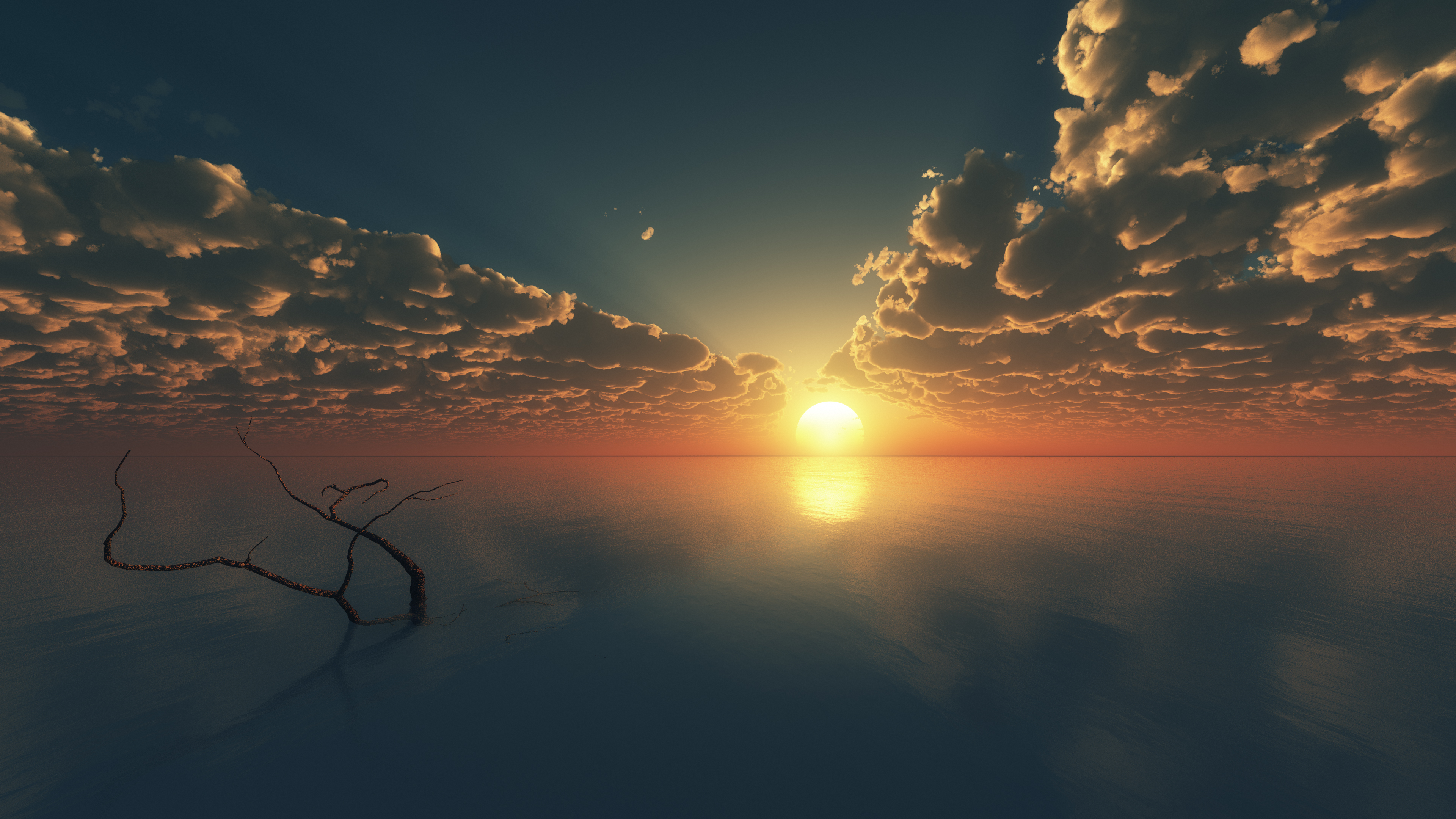 天空 云 日落风景3840x2_12792