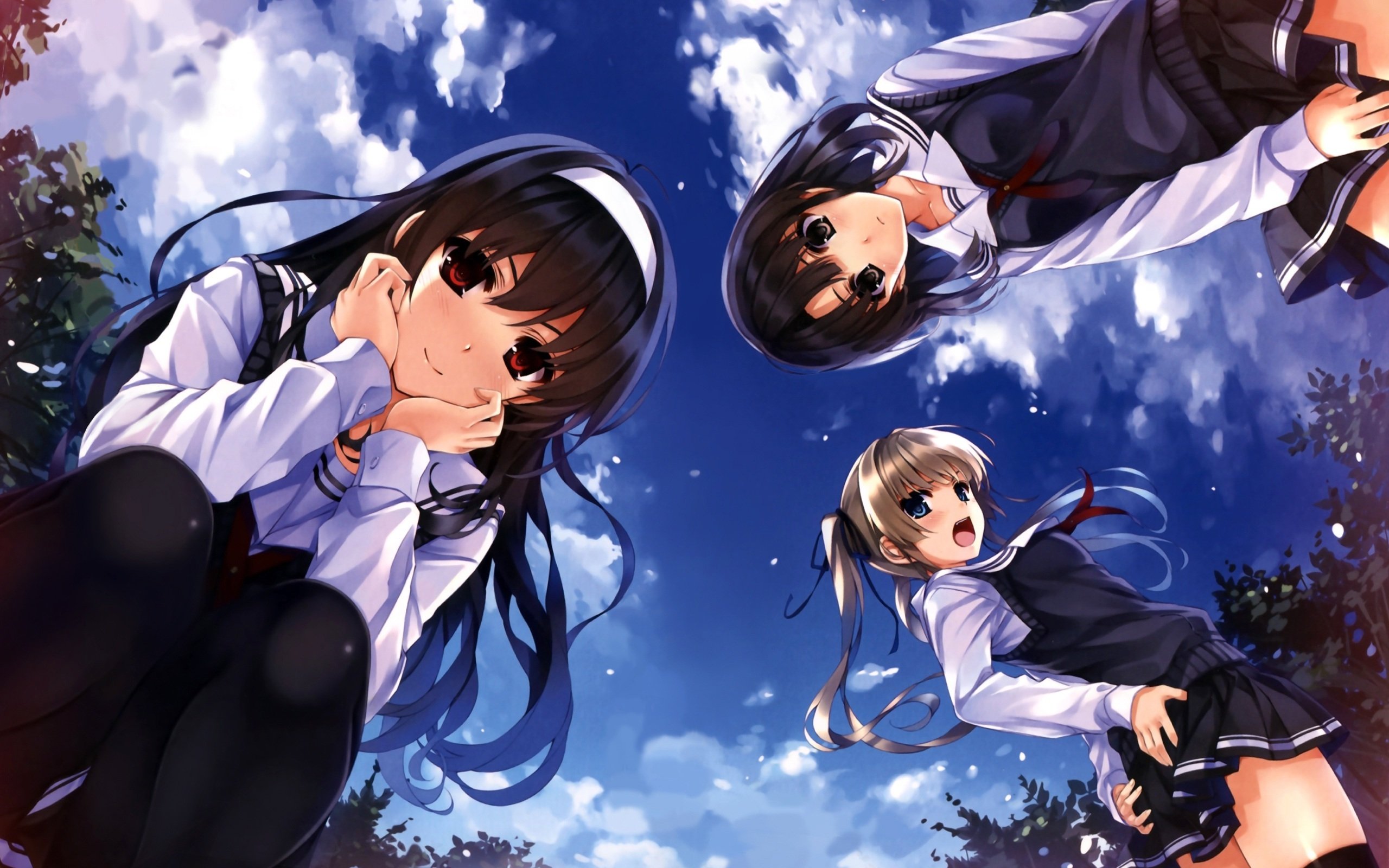 天空 女孩 女学生 路人_13262