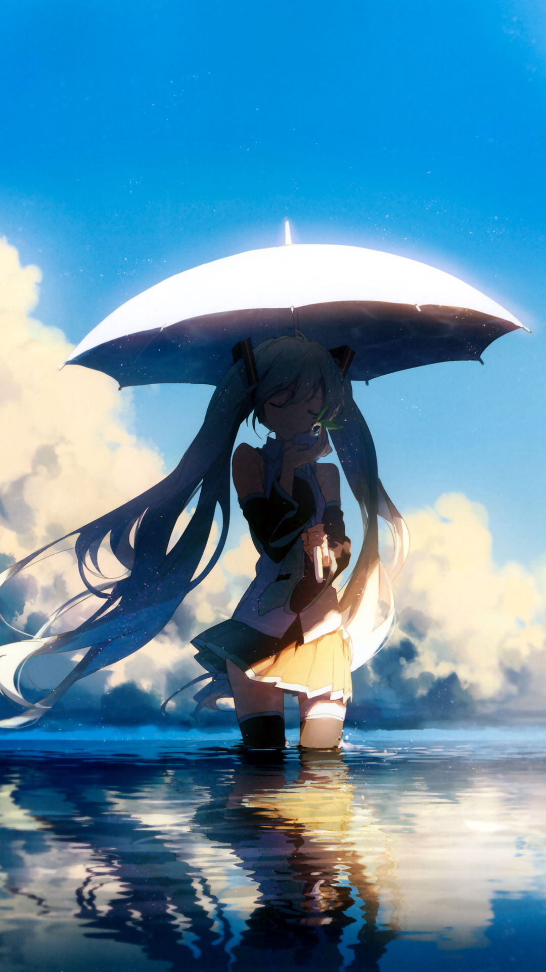 天空,水,初音未来,雨伞,_17162