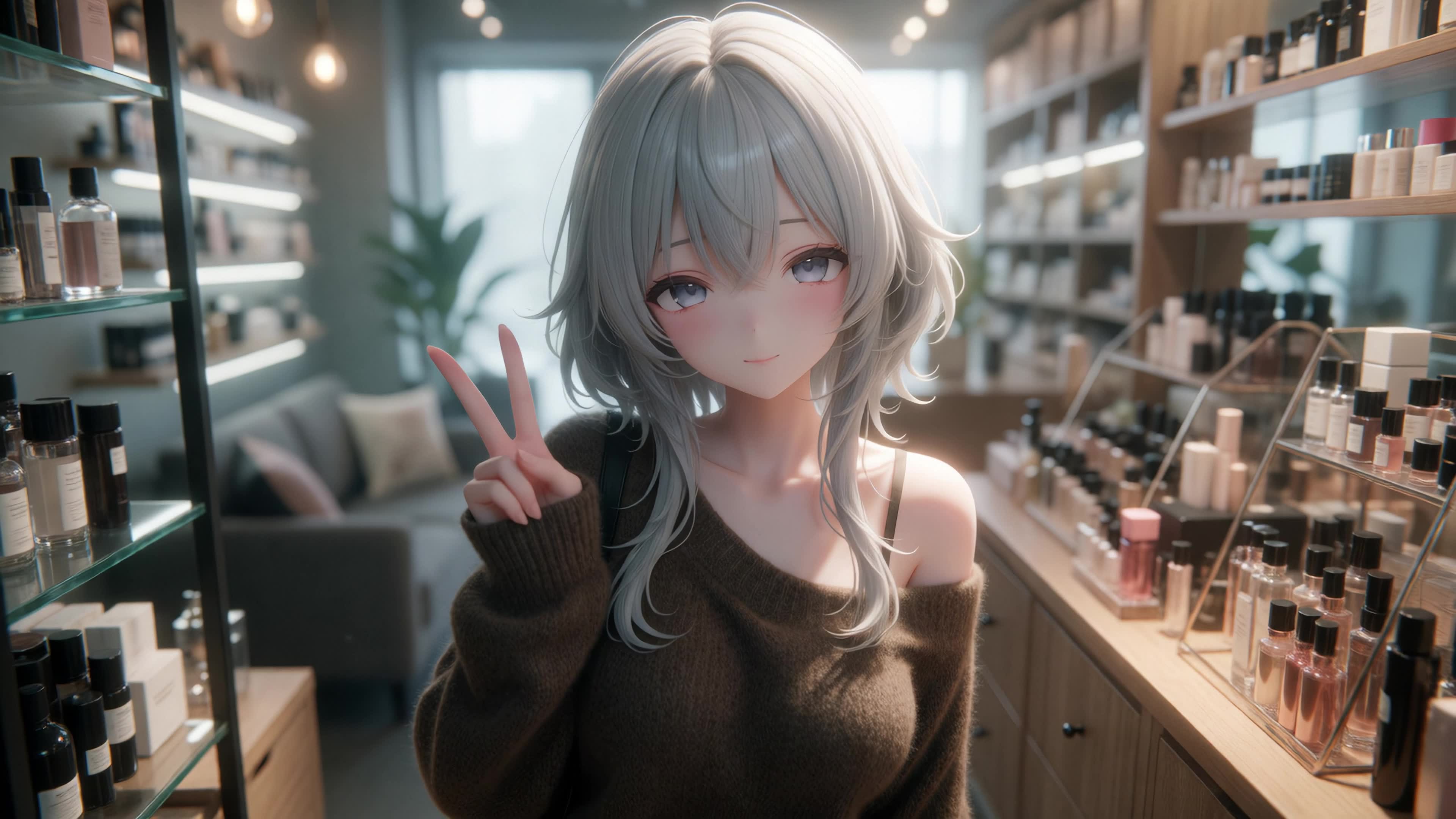 银丝少女