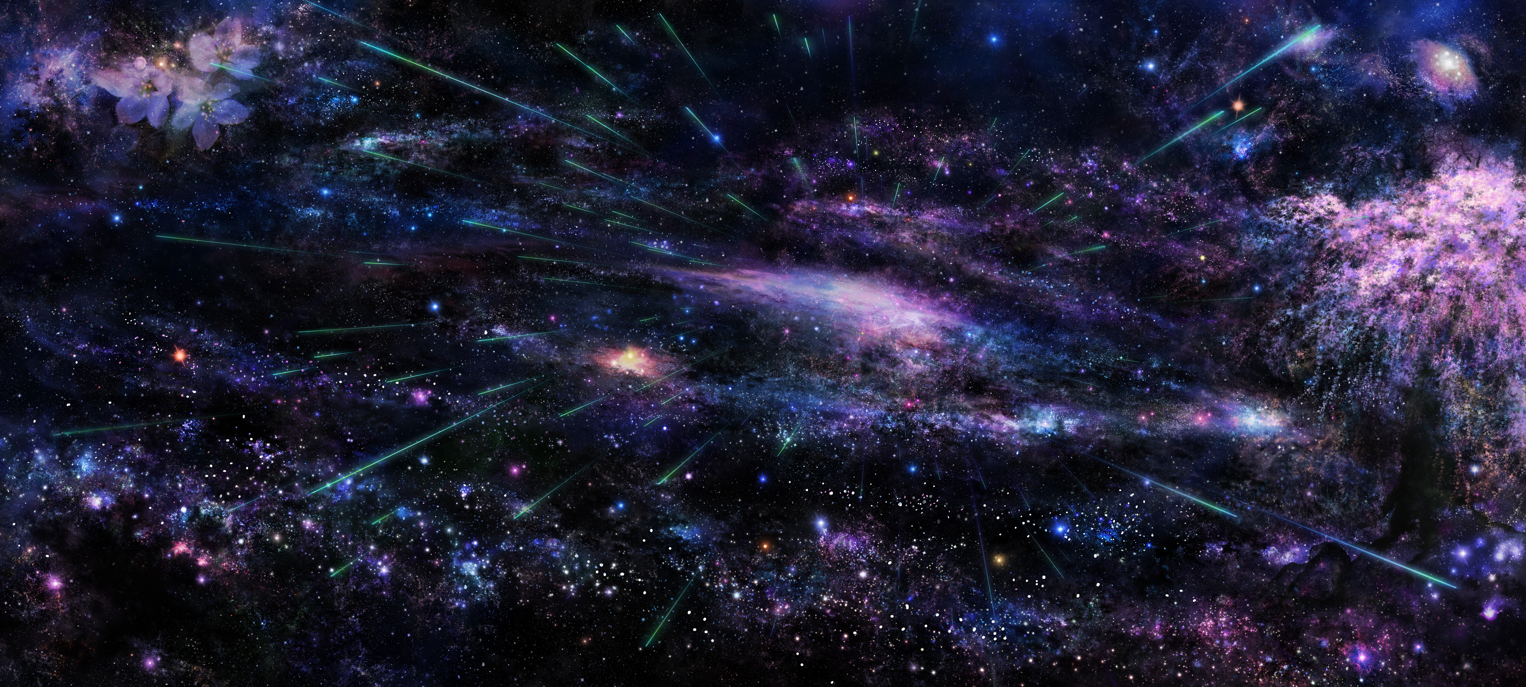 天空,空间,星星,树,樱花_14232