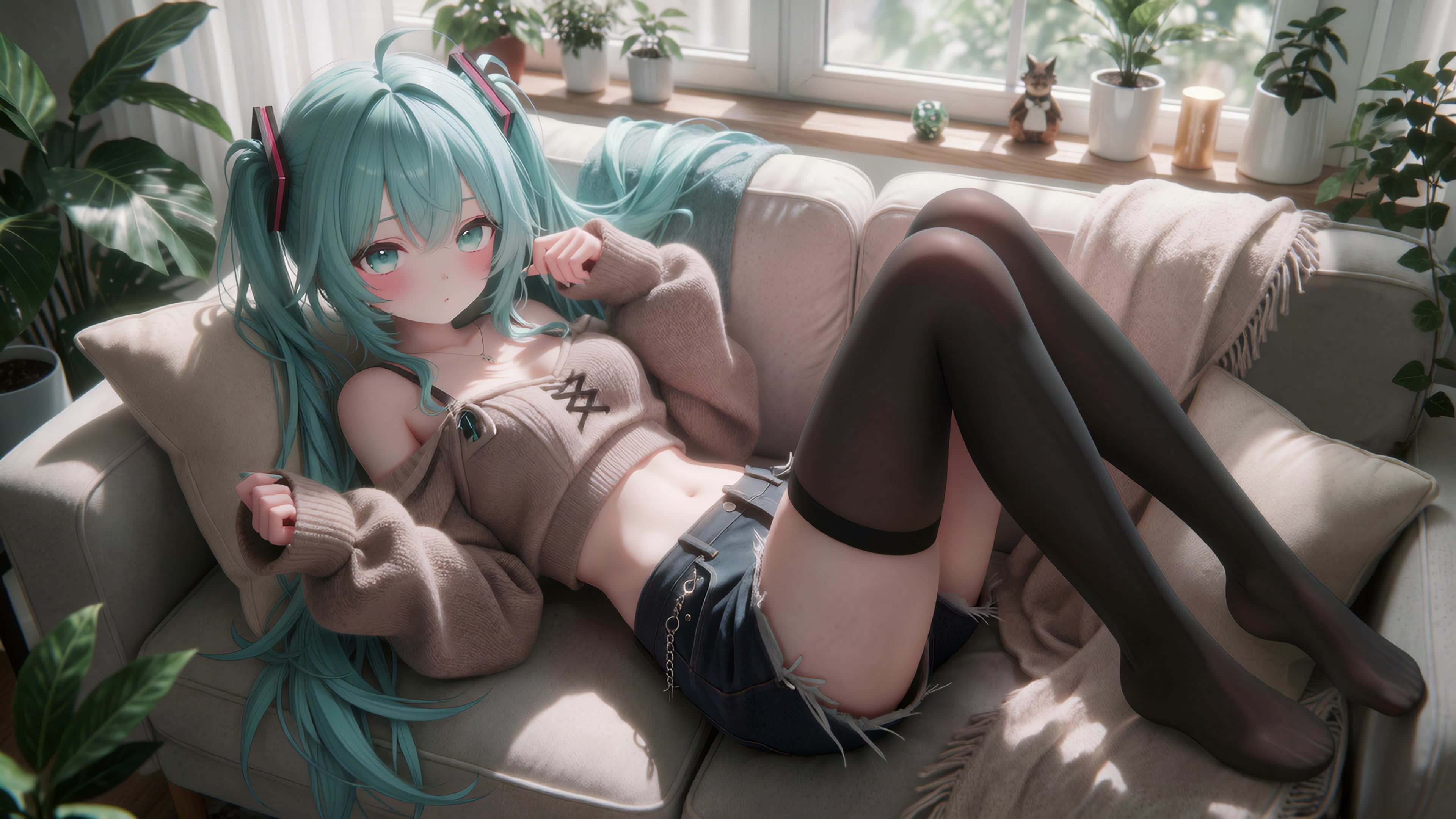 青丝慵懒