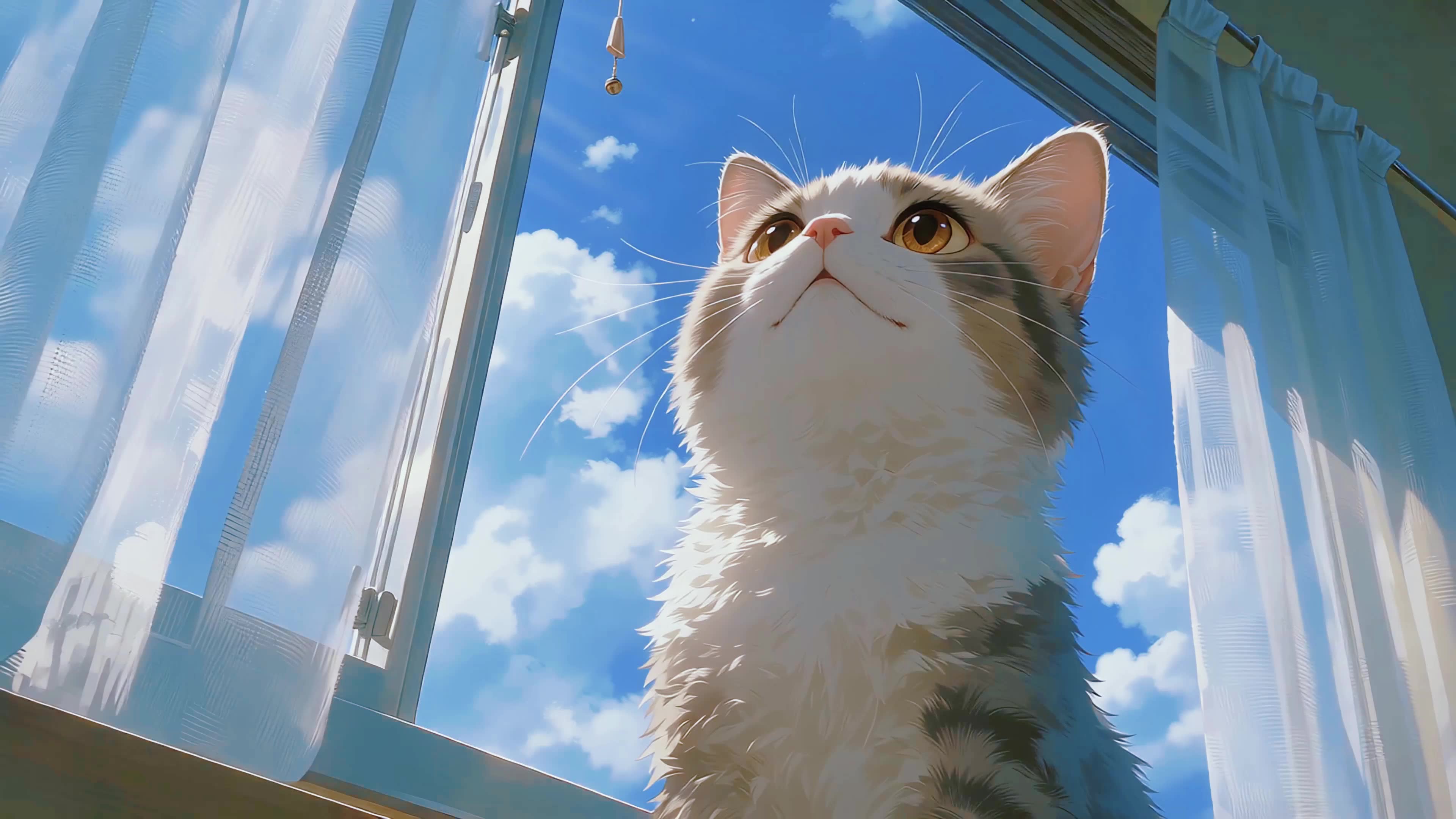 蓝天猫咪