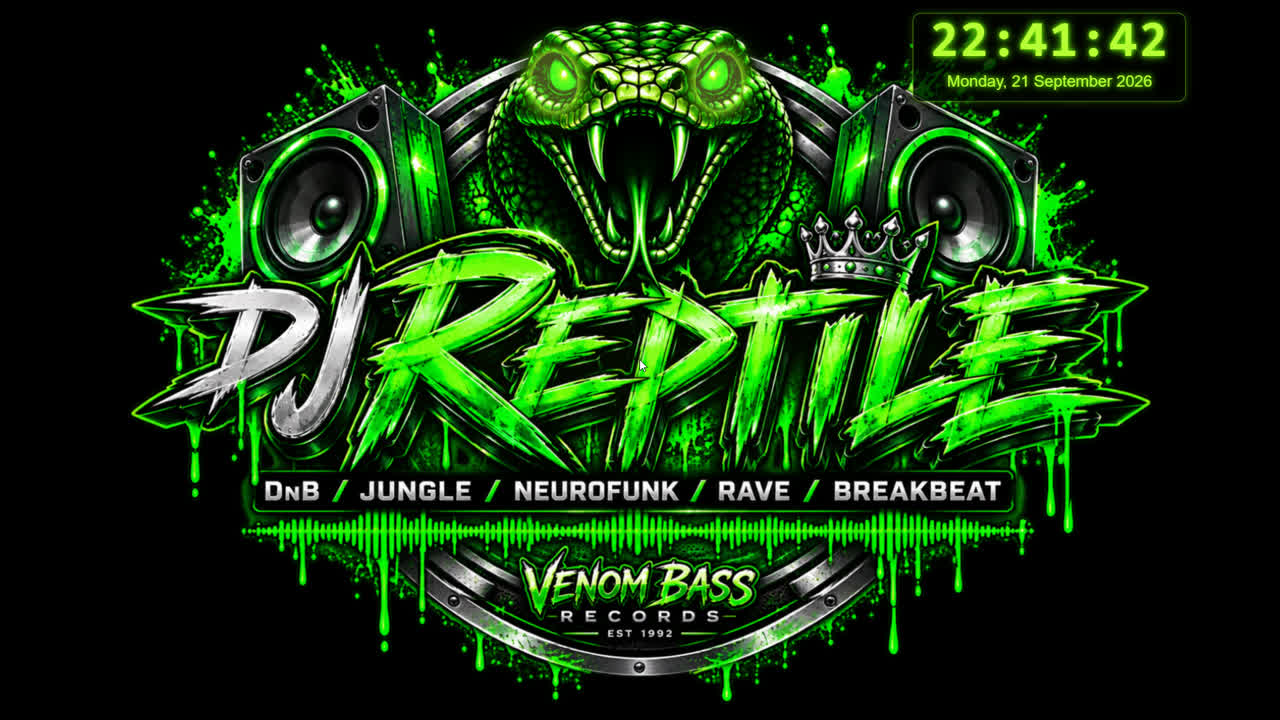 DJ Reptile 动态壁纸 - 音频 + 时钟控制