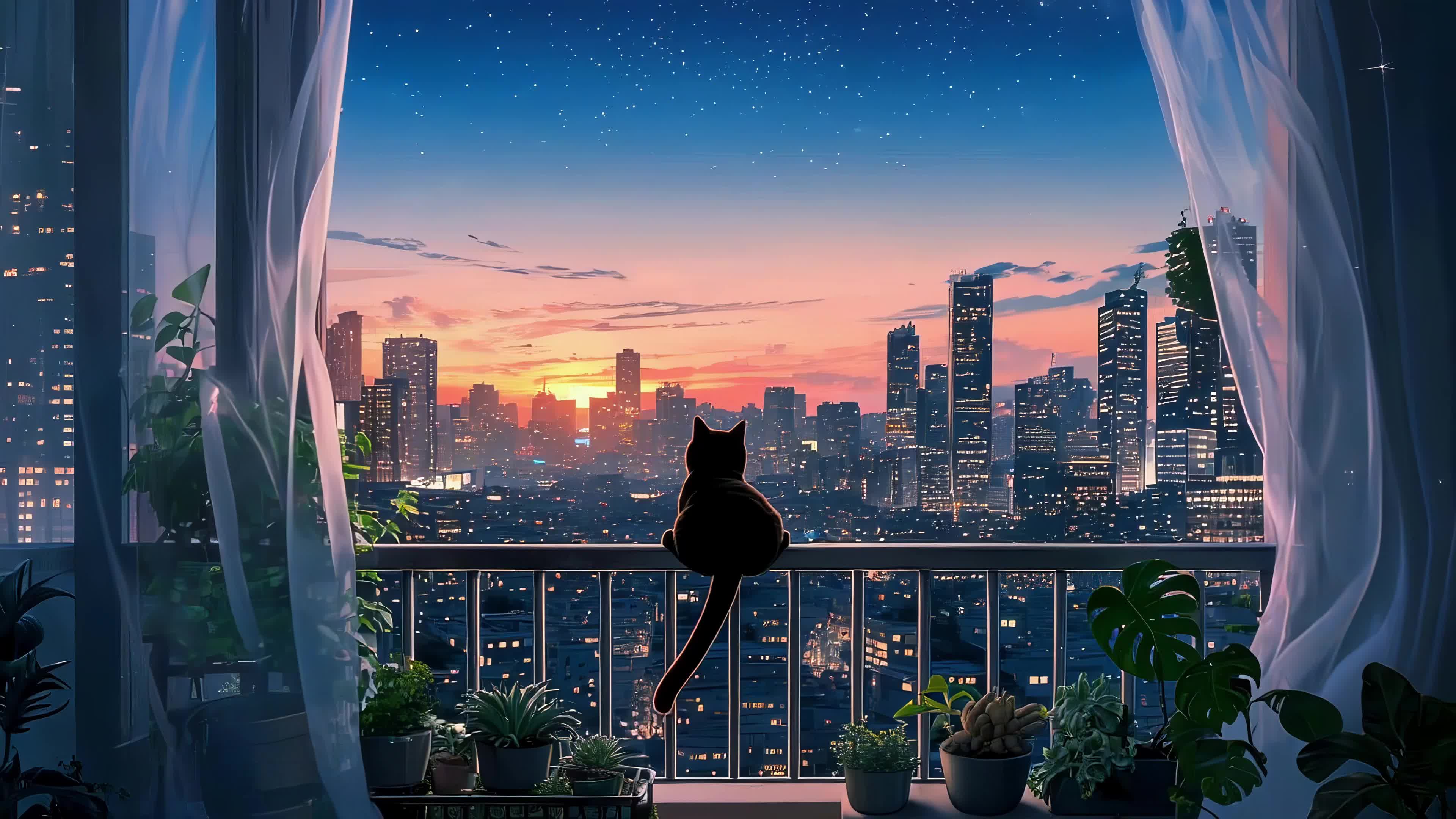 阳台上的猫