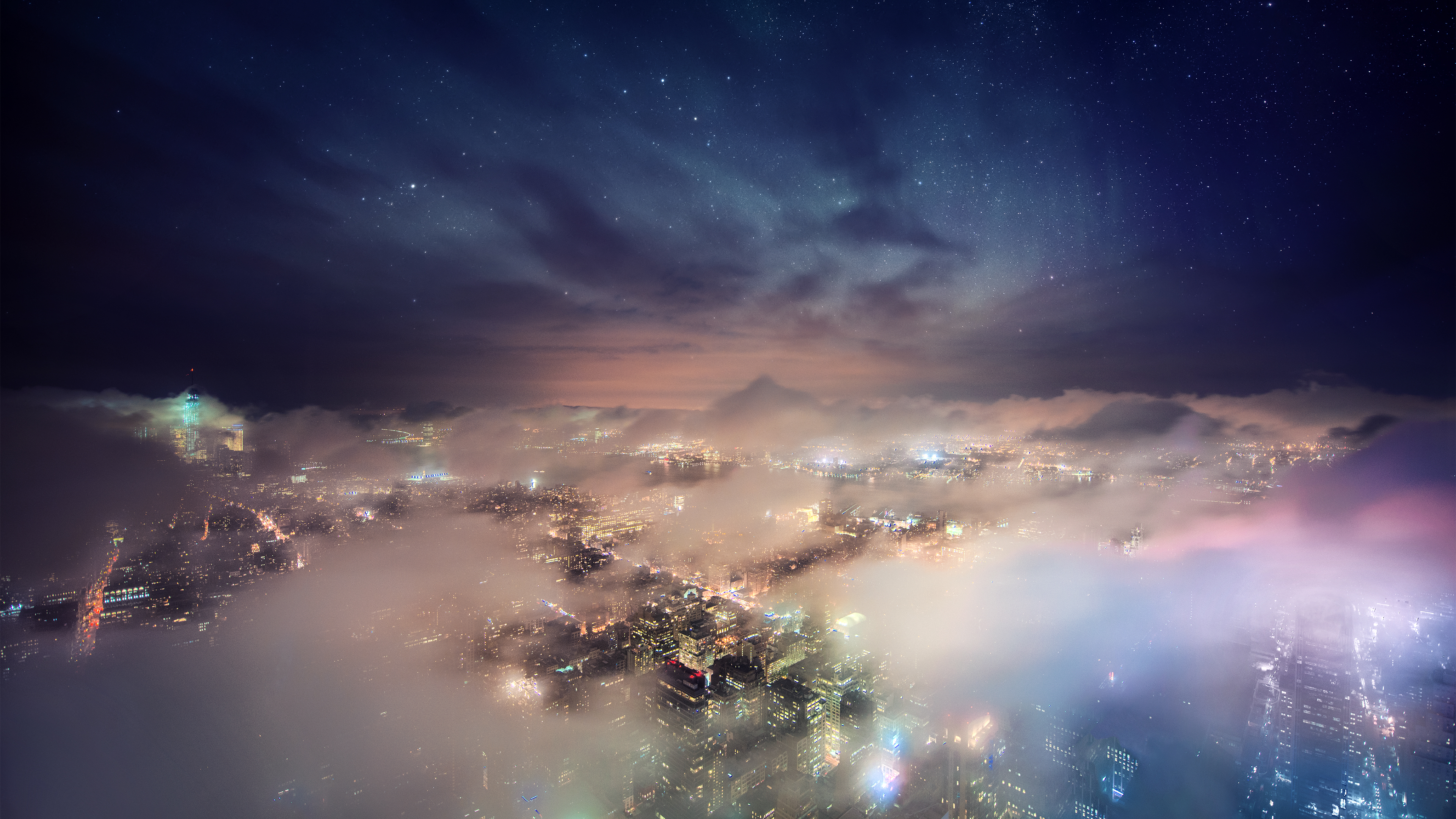 纽约帝国大厦城市星云4K_14839