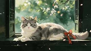呆萌的猫咪