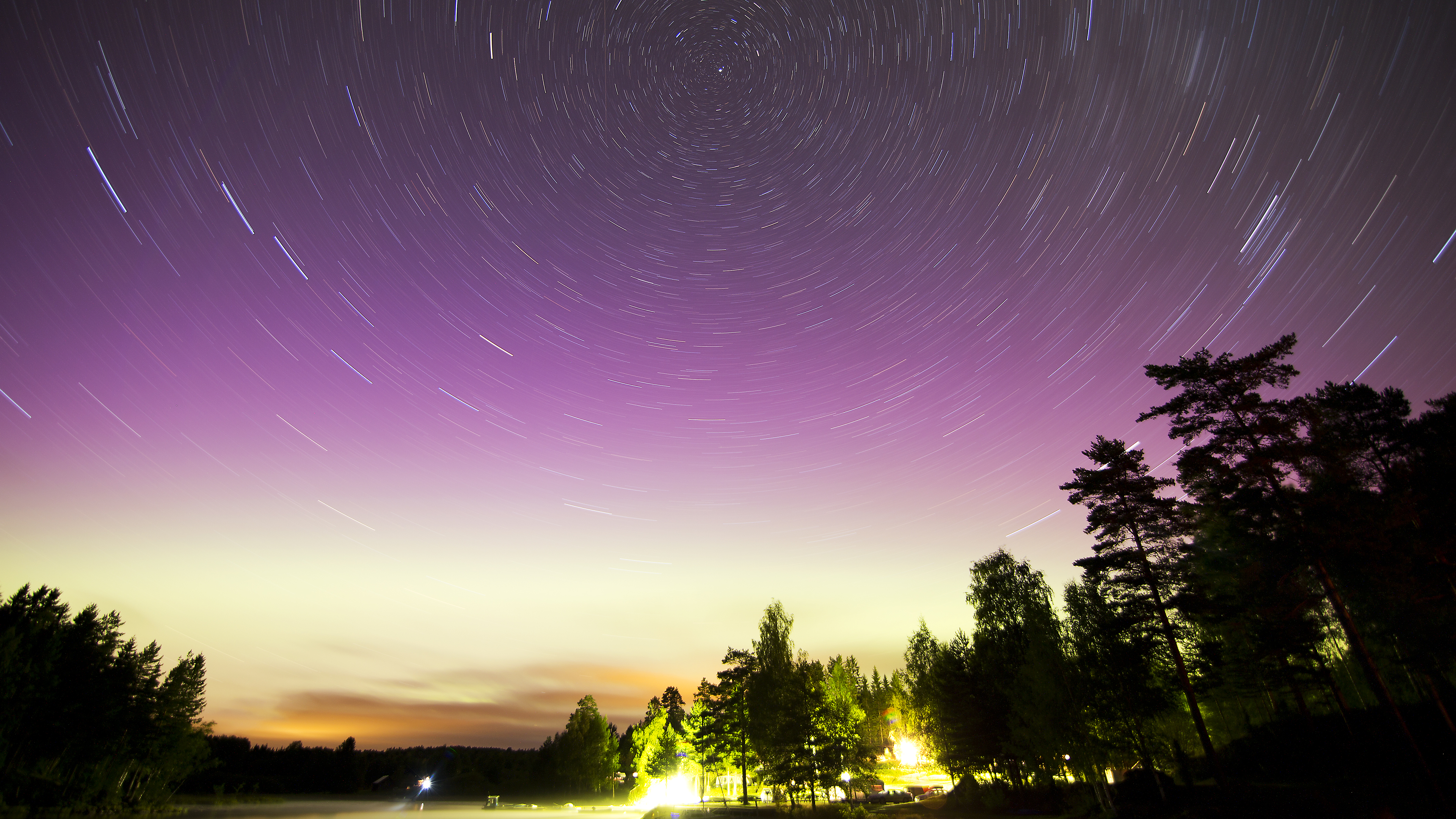 夜晚星空极光3840x2160_13884