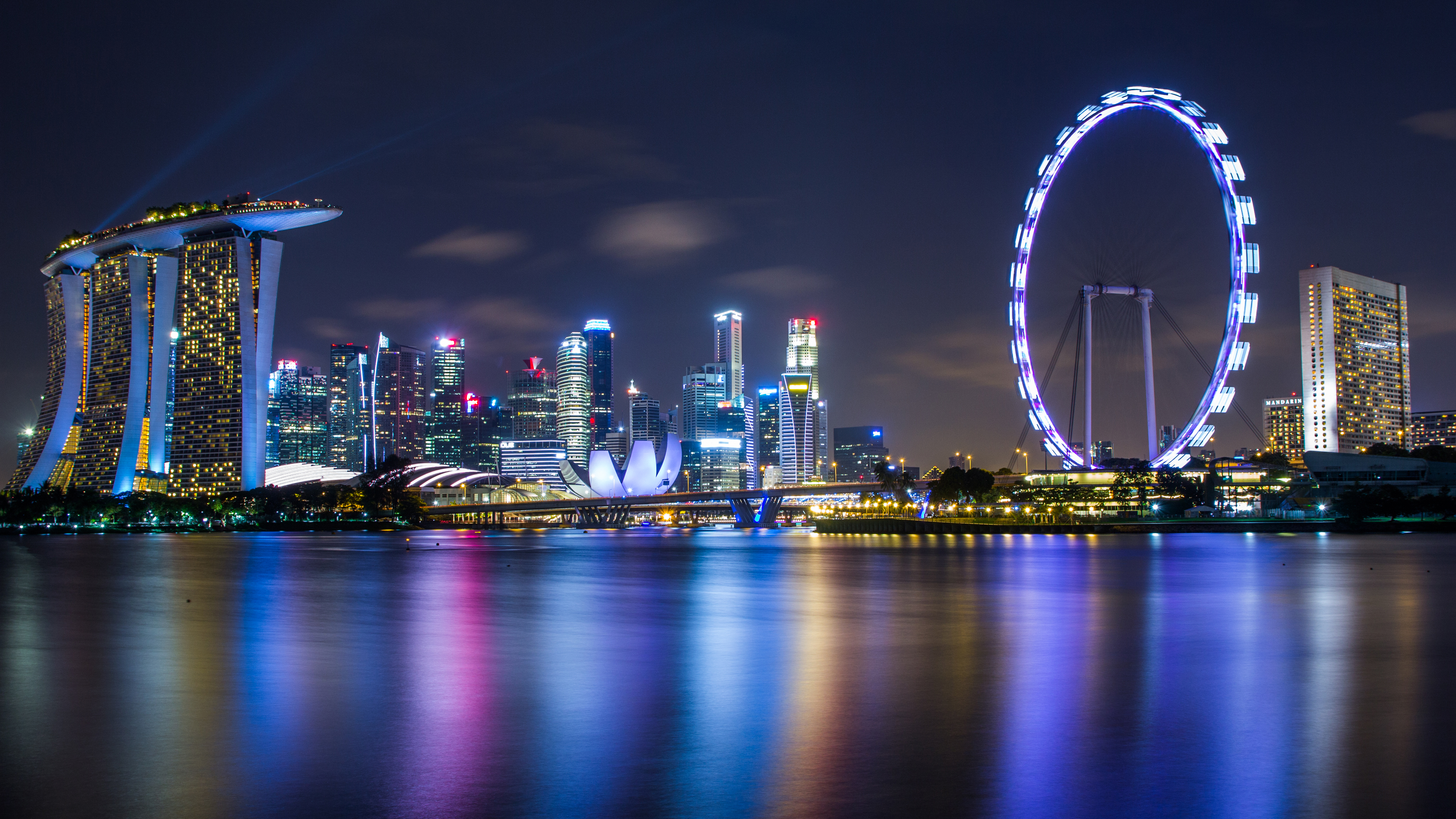夜灯 海边城市夜景 摩天_20571