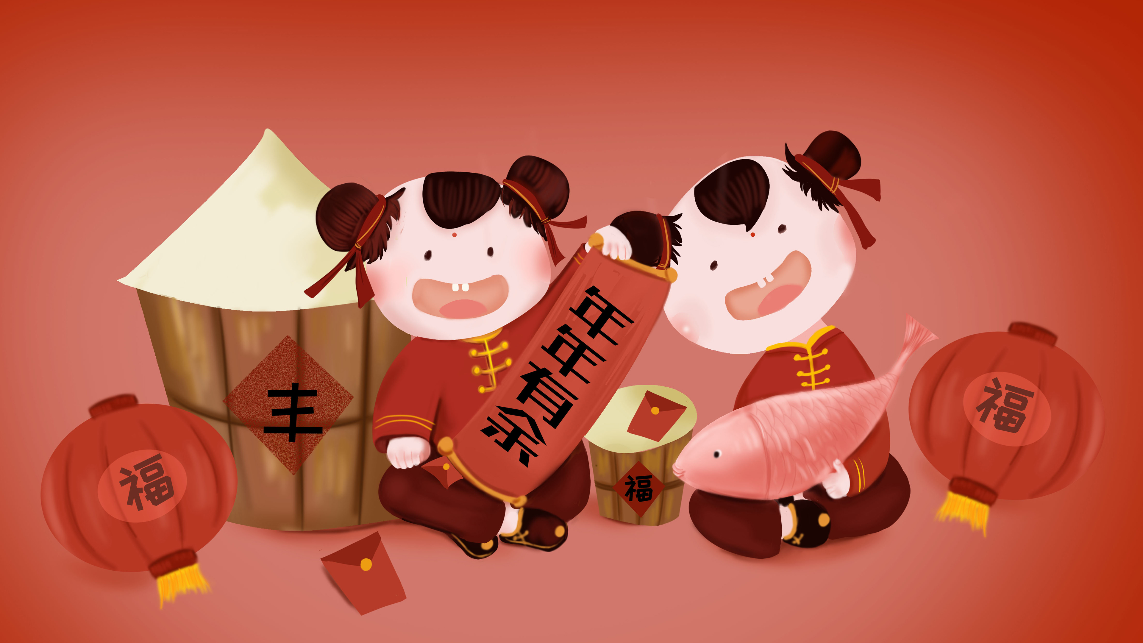 年画福娃 中国风 年味_18007