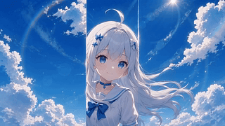 白发可爱少女