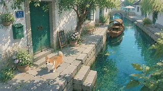 江南水乡小狗