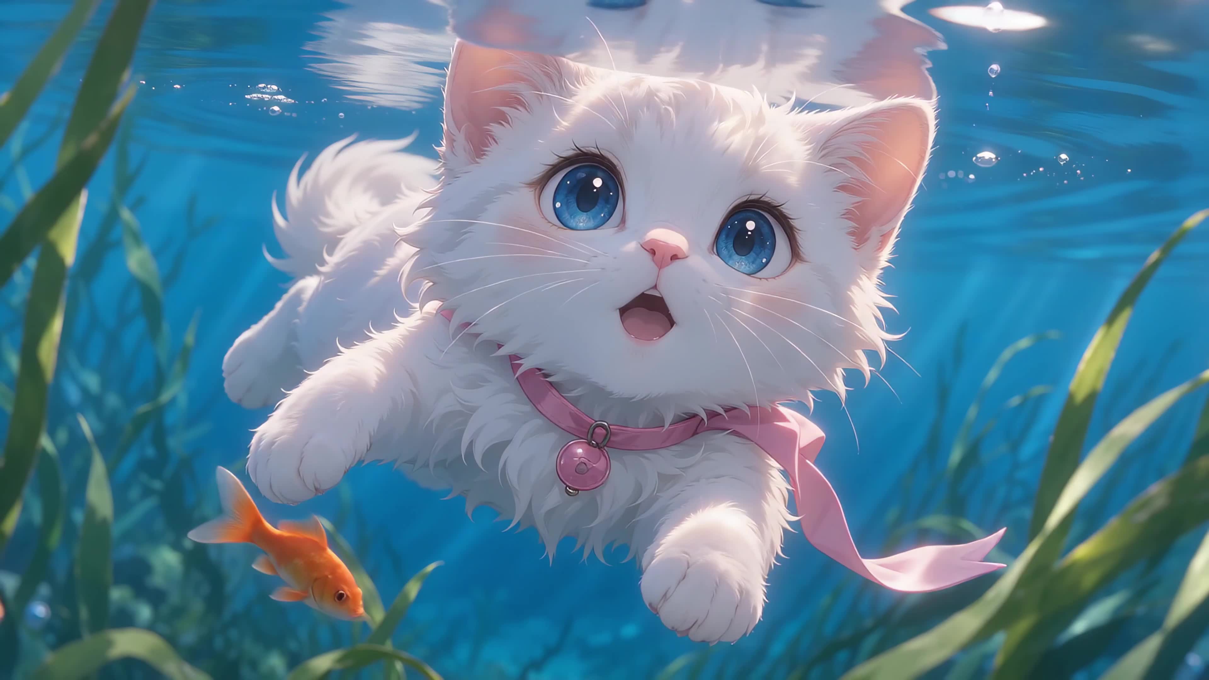 水中猫咪