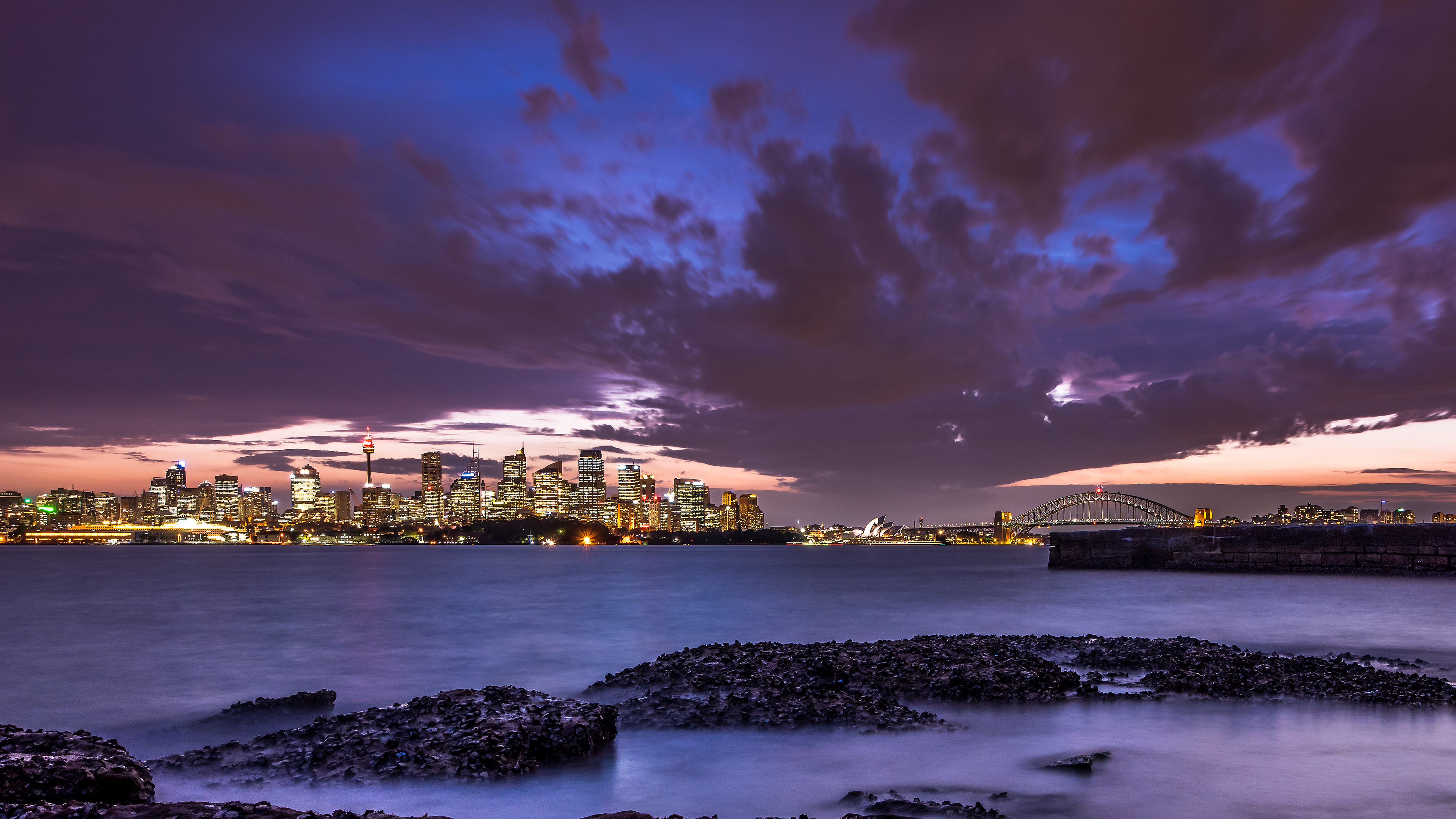 悉尼的夜晚风景4k壁纸_18793