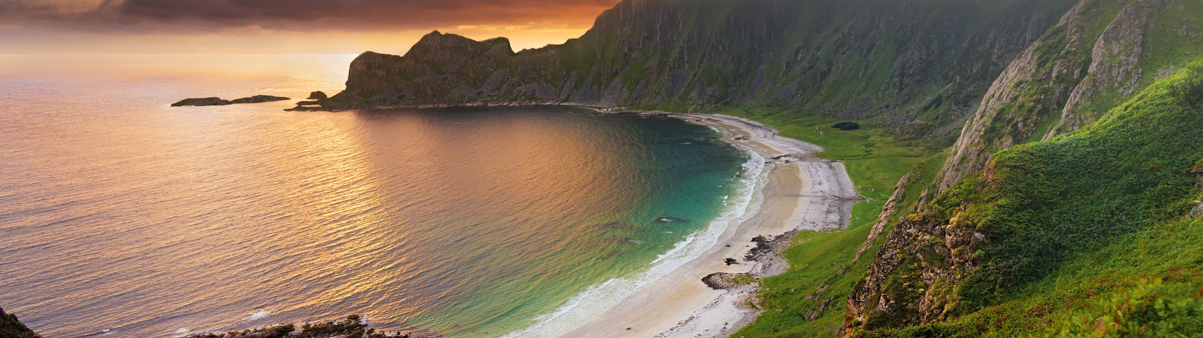 挪威海湾风景3840x1080_17568