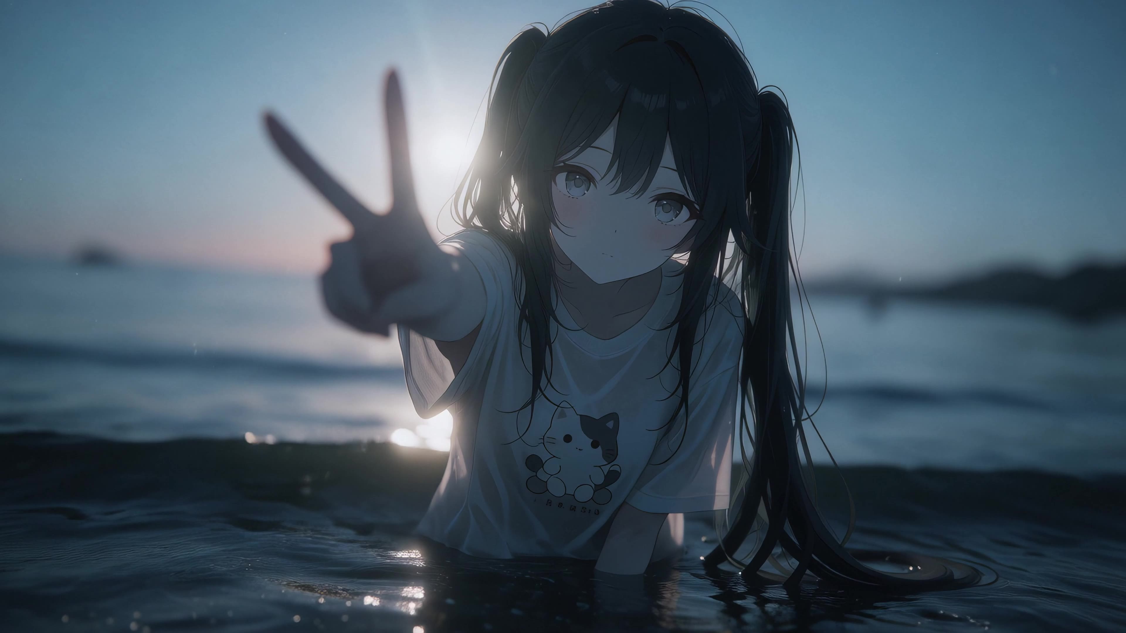 海边比耶