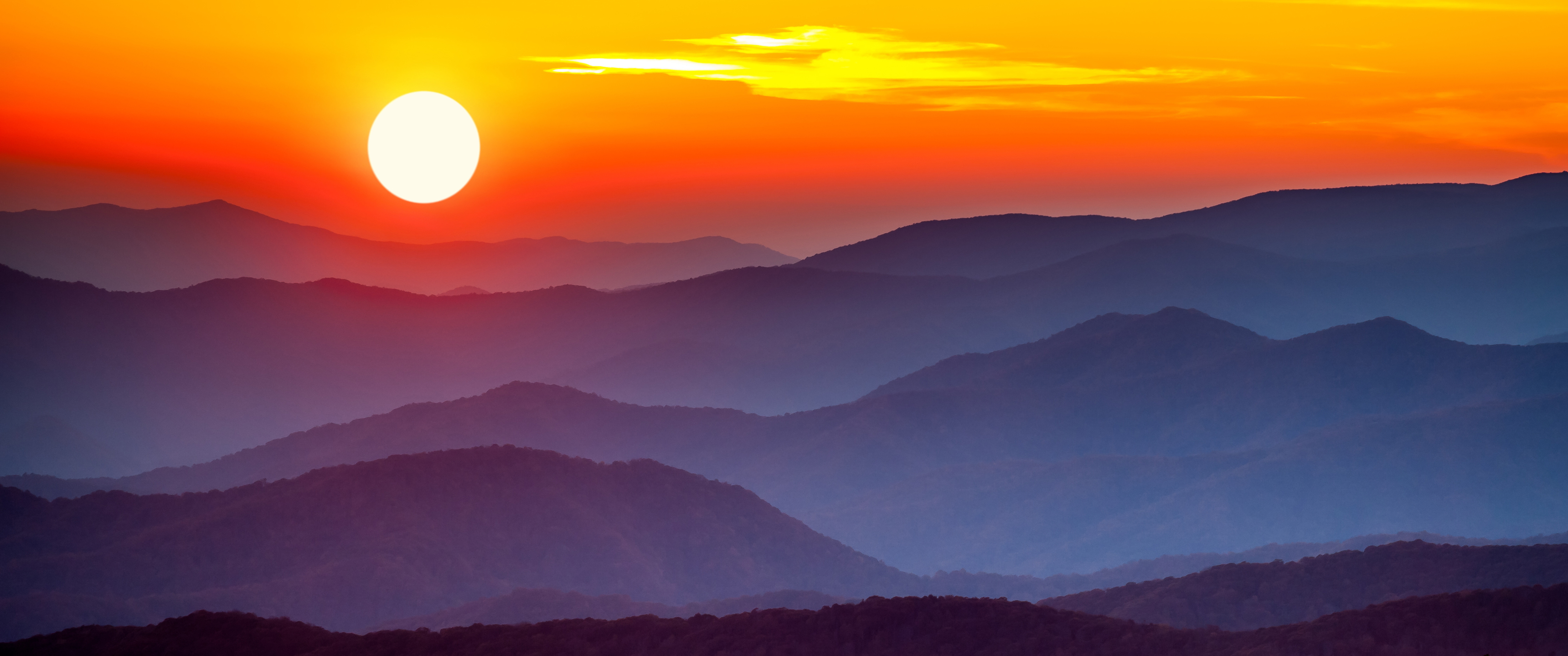 日落山脊3440x1440风景_20397