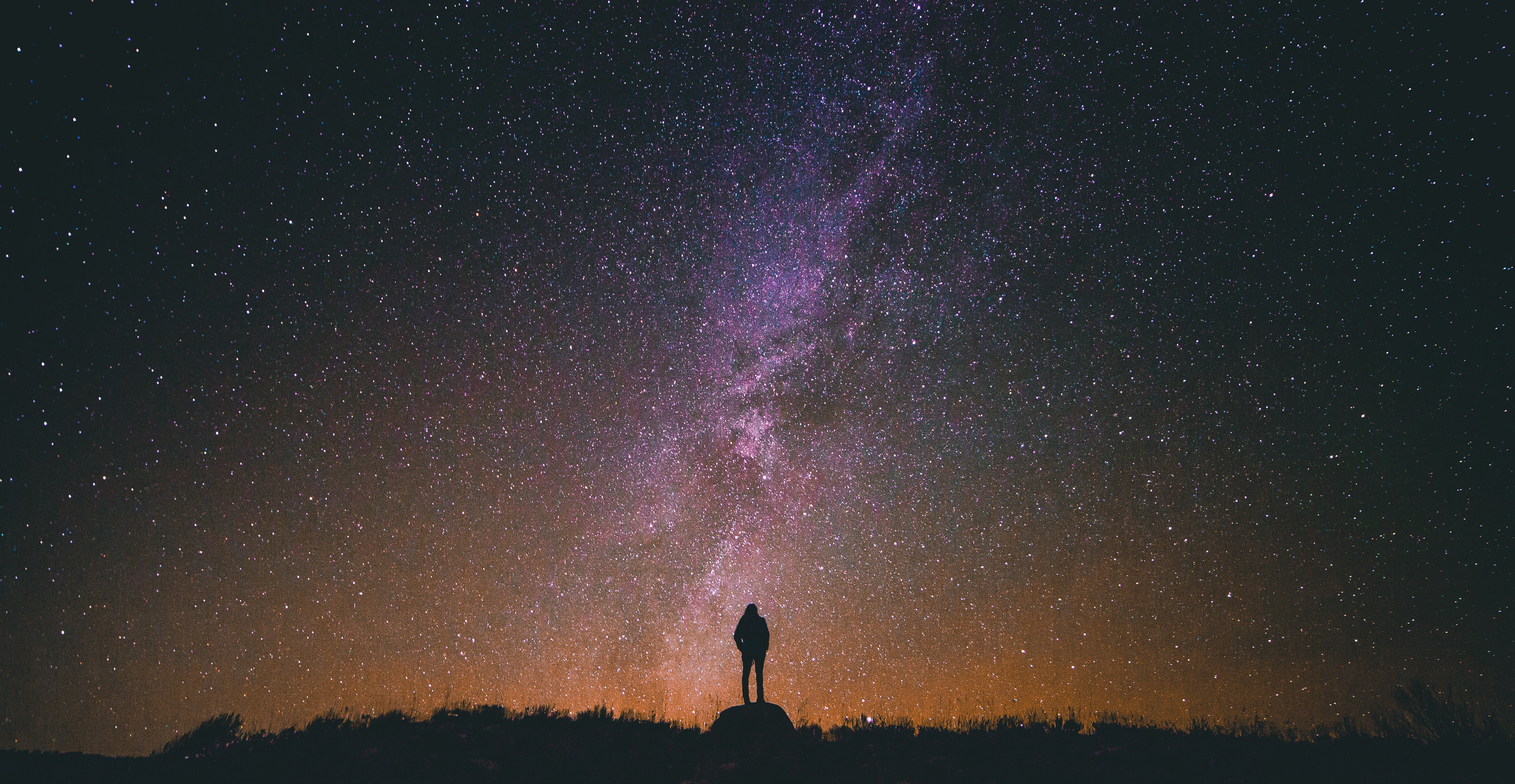 星夜 星空 侧影 繁星点_7673