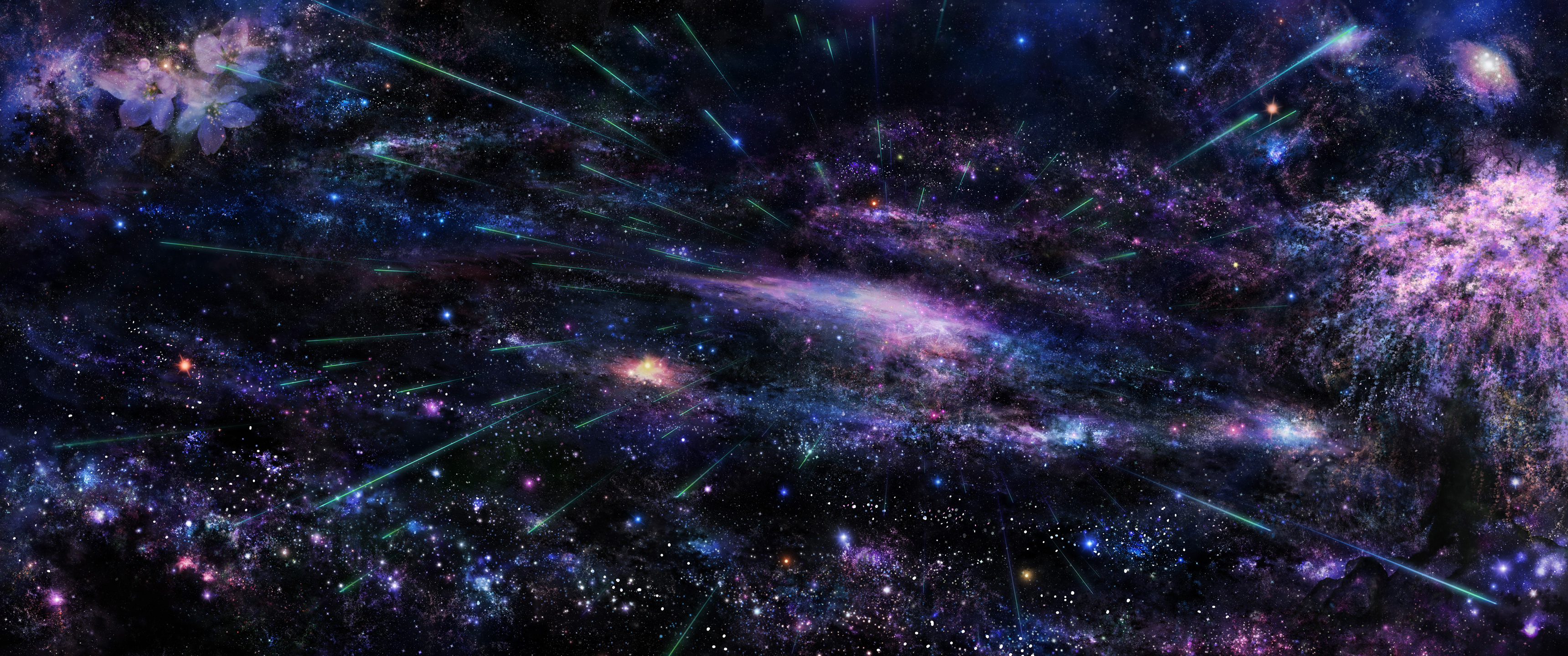 星空,樱花,星星,银河,34_16462