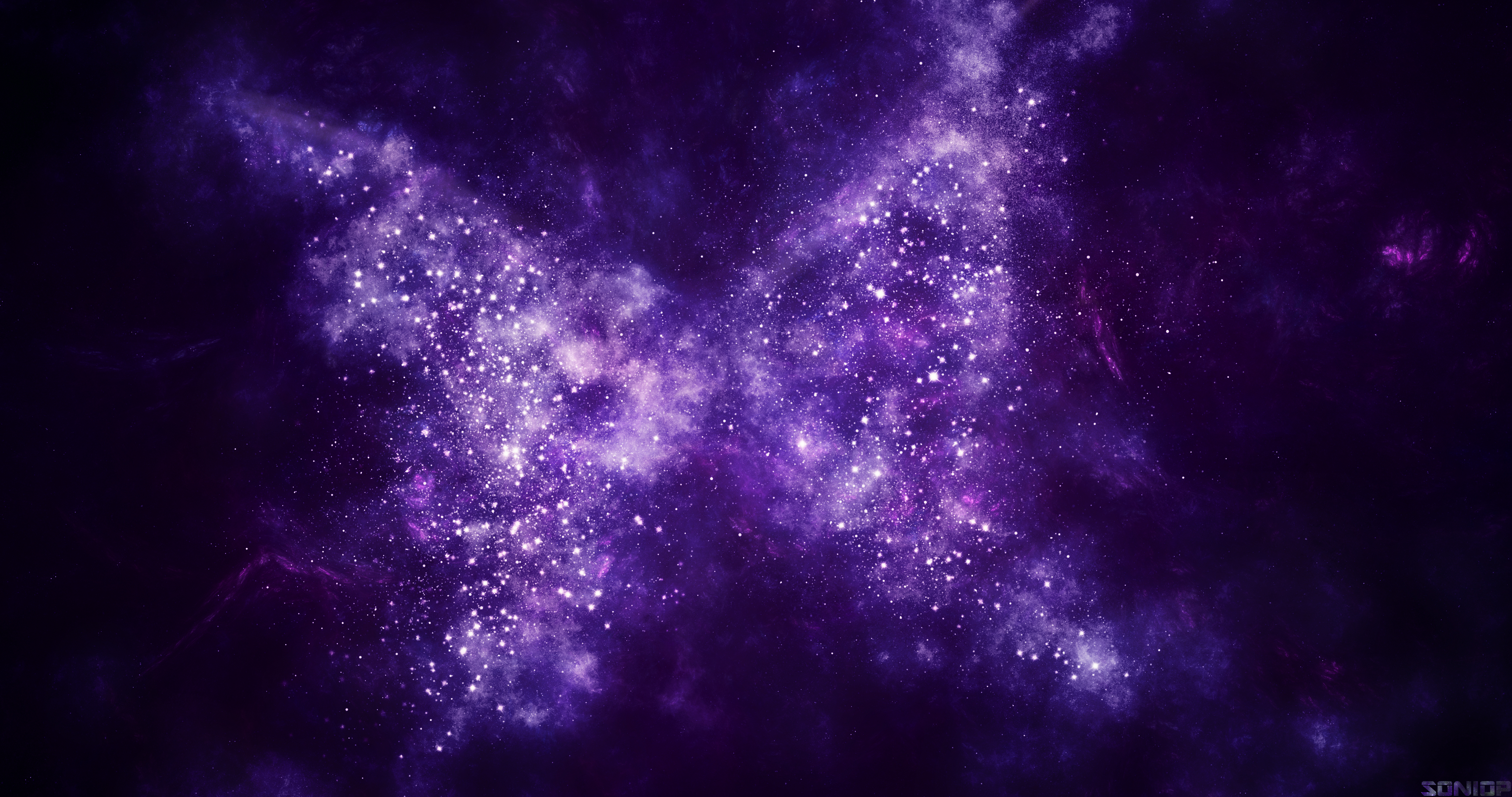 星空,蝴蝶星系4K高清壁_14769