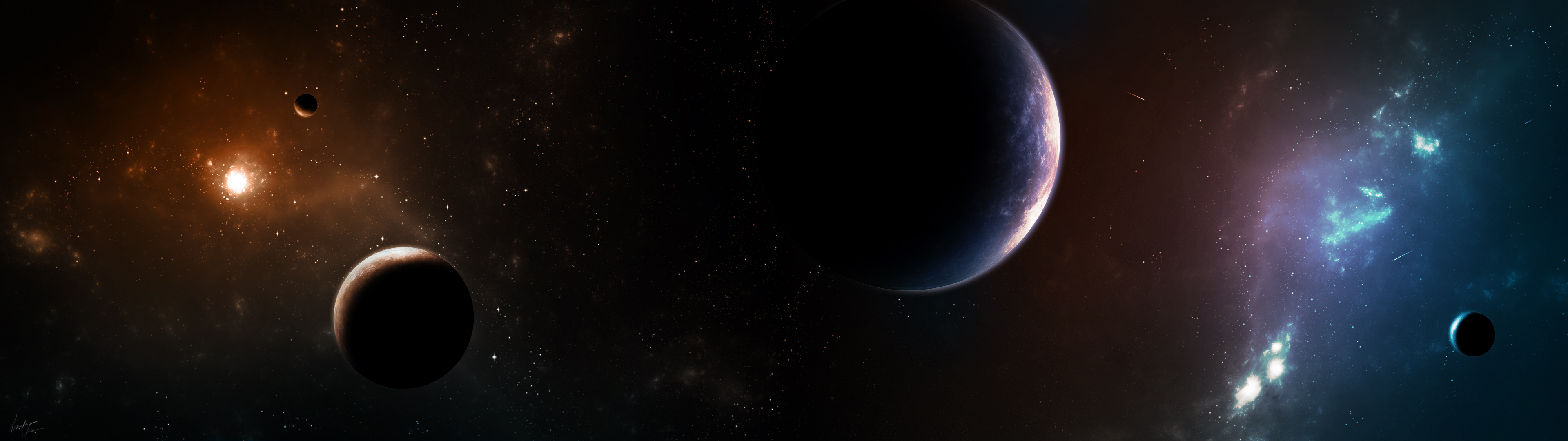星空壁纸3840x1080_9651