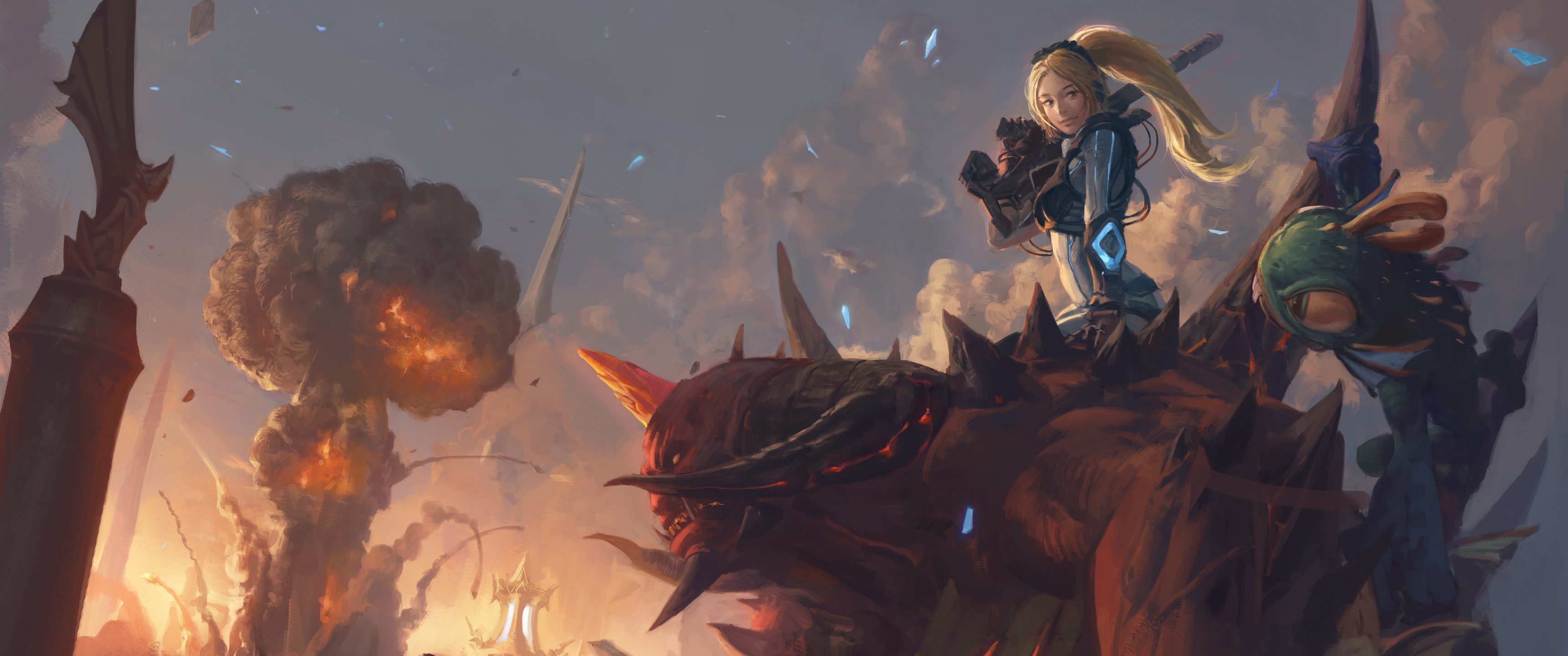 暴雪游戏可爱女神3440x1_19597