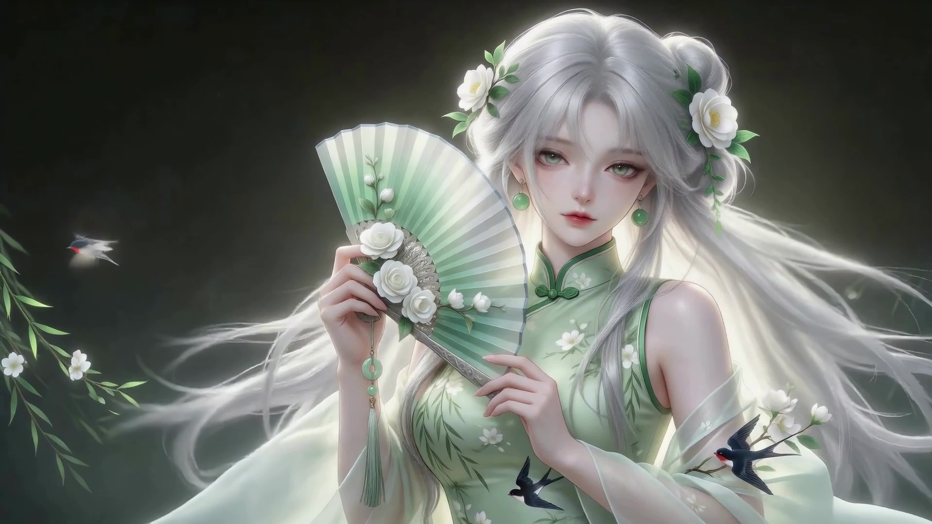 银发清韵旗袍美人