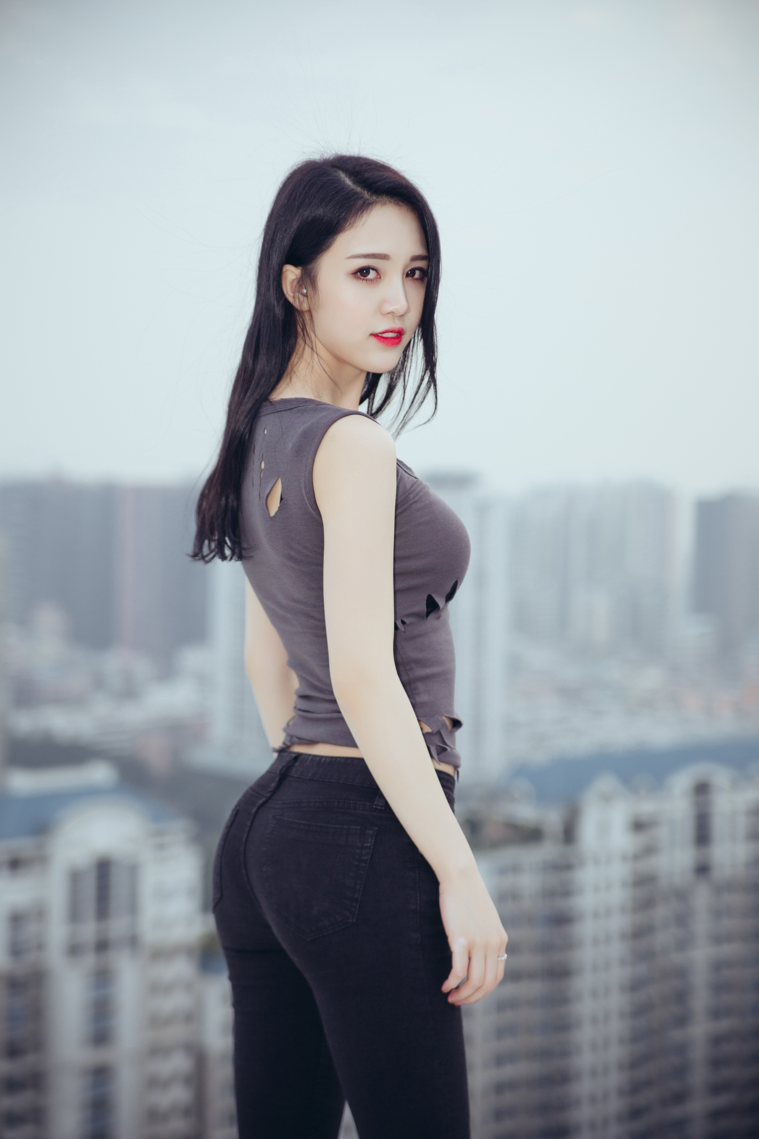 李倩倩 美女侧面摄影高_17595
