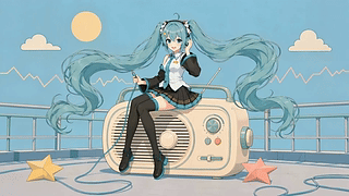 晴空下的音乐少女