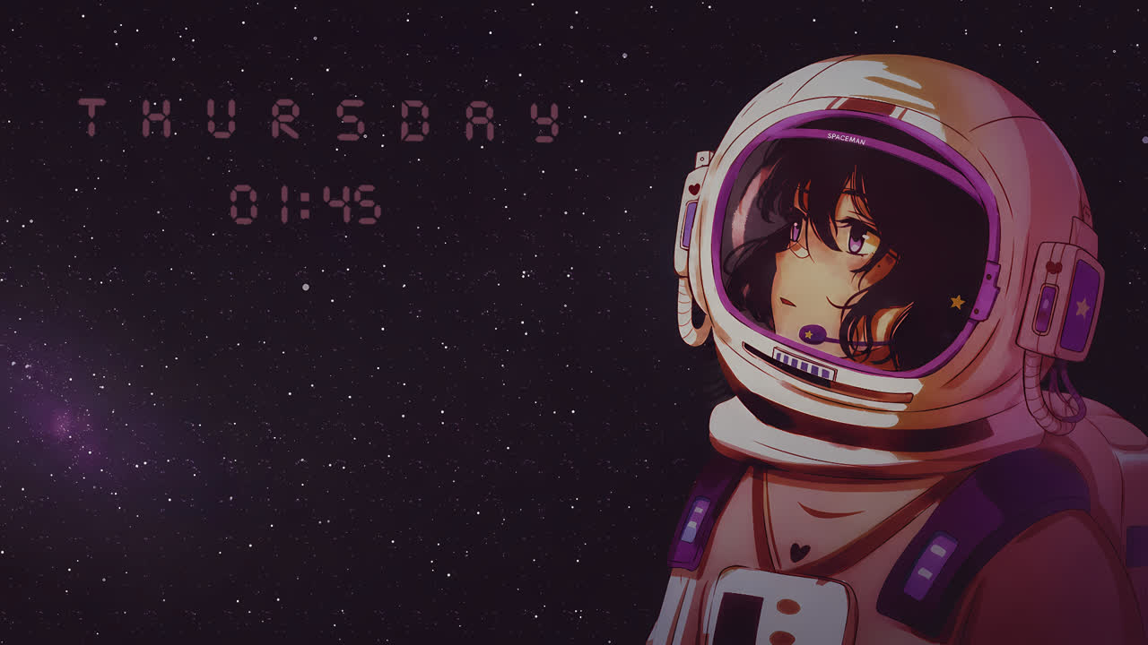 Anime Retro Space Girl (4k)  - レトロな宇宙少女のアニメスタイル