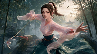 竹林古风侠女何仙姑