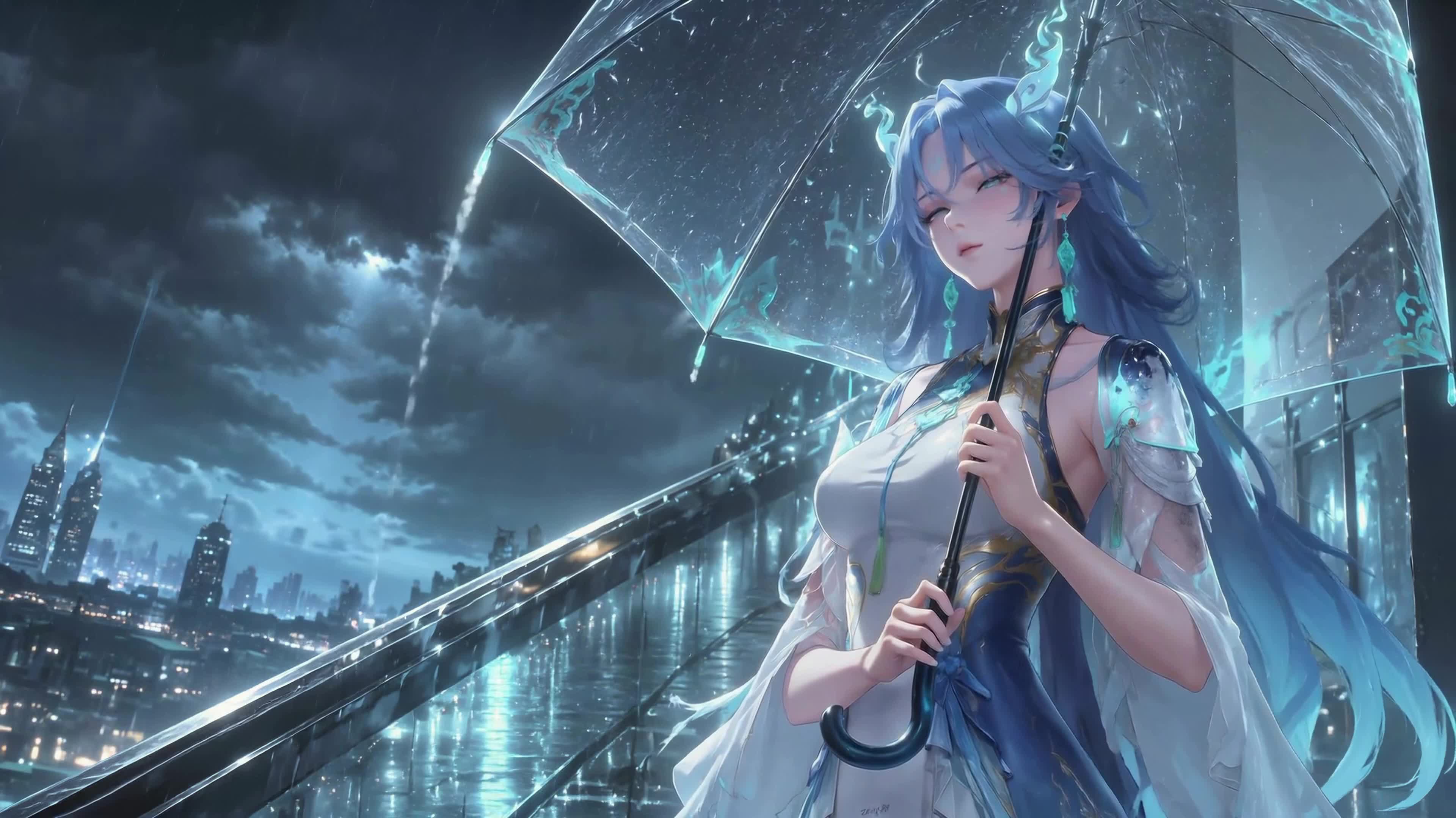 雨夜都市清宵