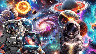 银河宇宙宇航员 5120x1440