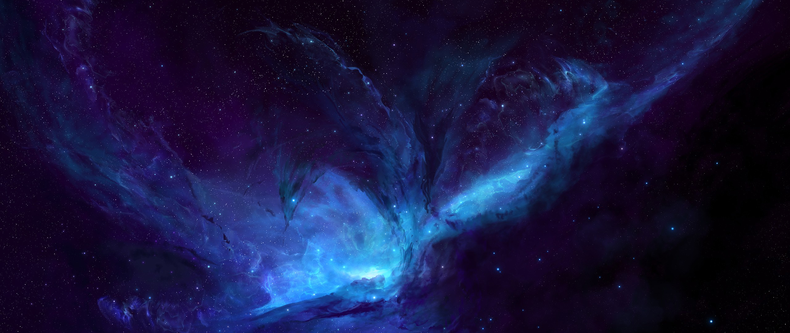 梦幻星夜星空2560x1080_16108