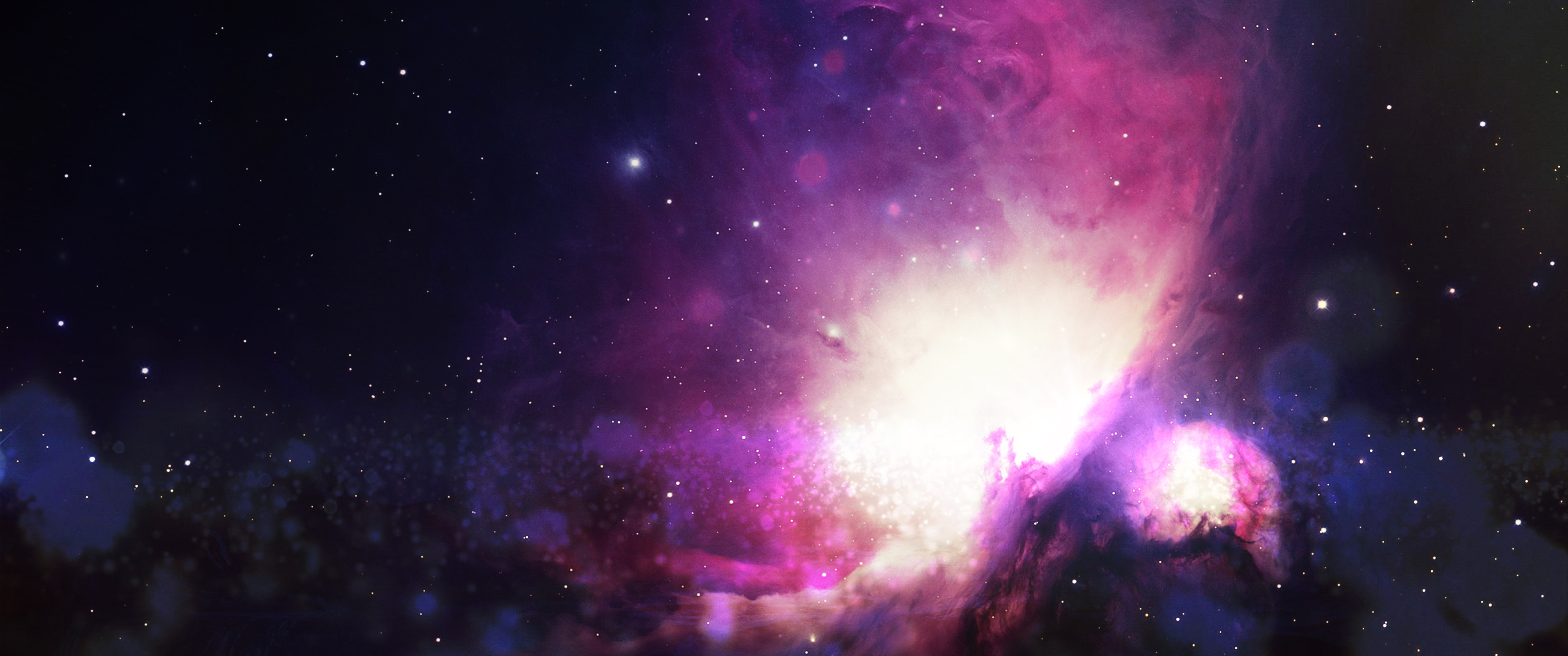 梦幻紫色星空3440x1440_20775