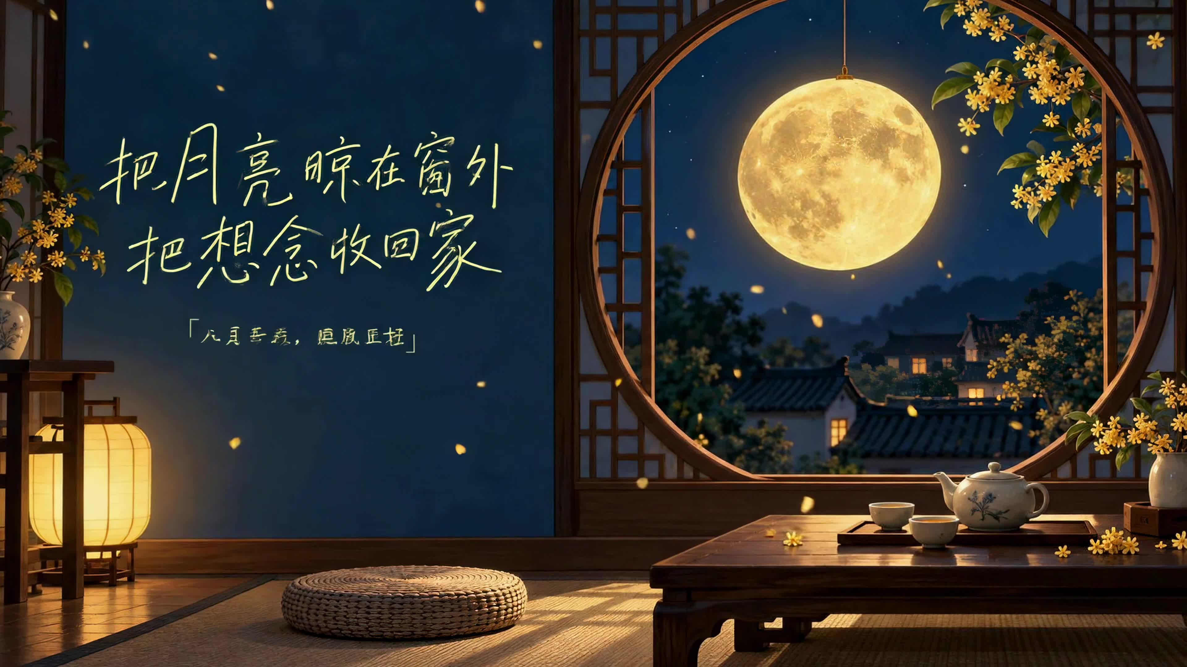中秋月色寄思念