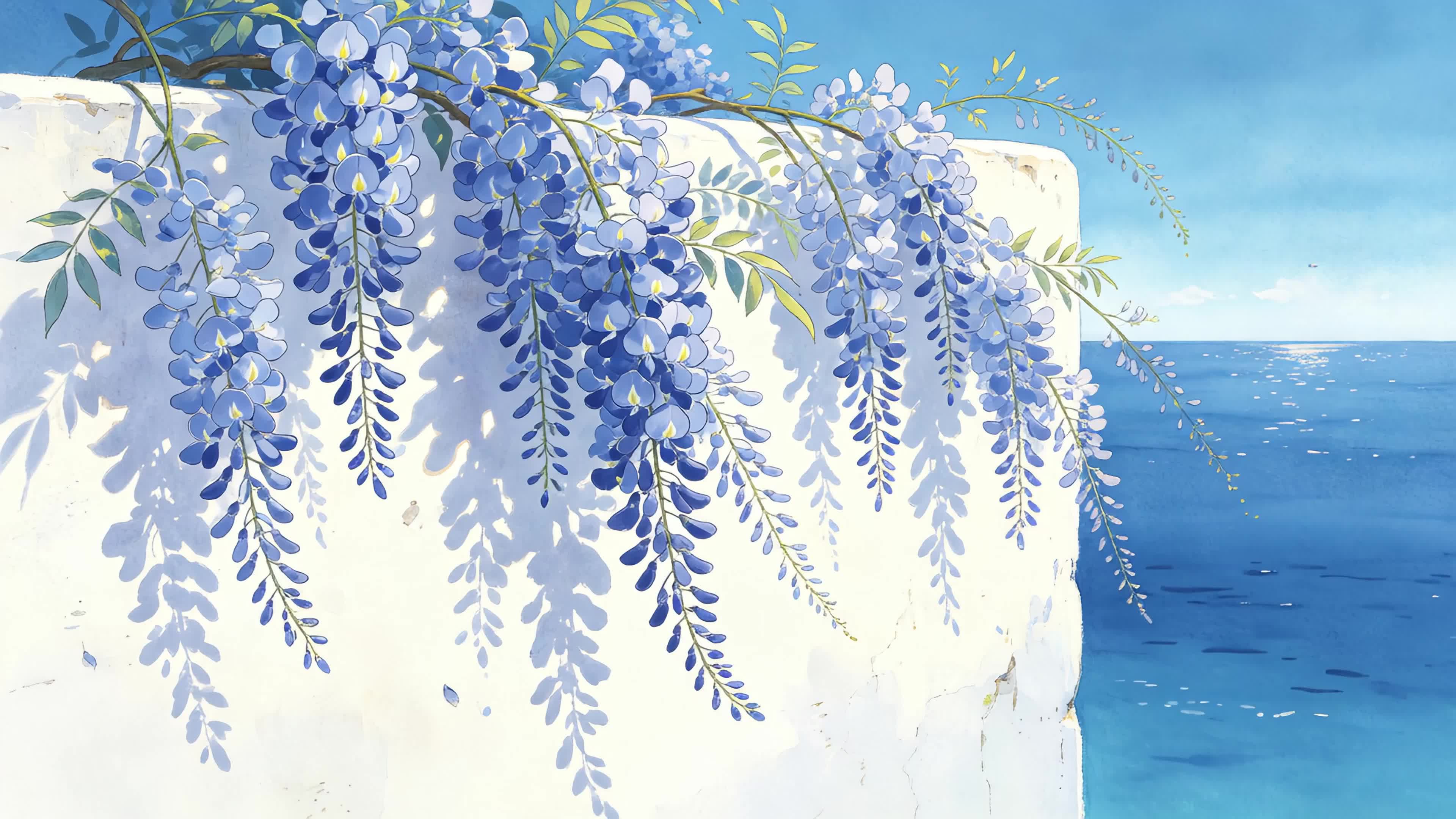 紫藤花影
