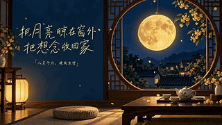 中秋月色寄思念