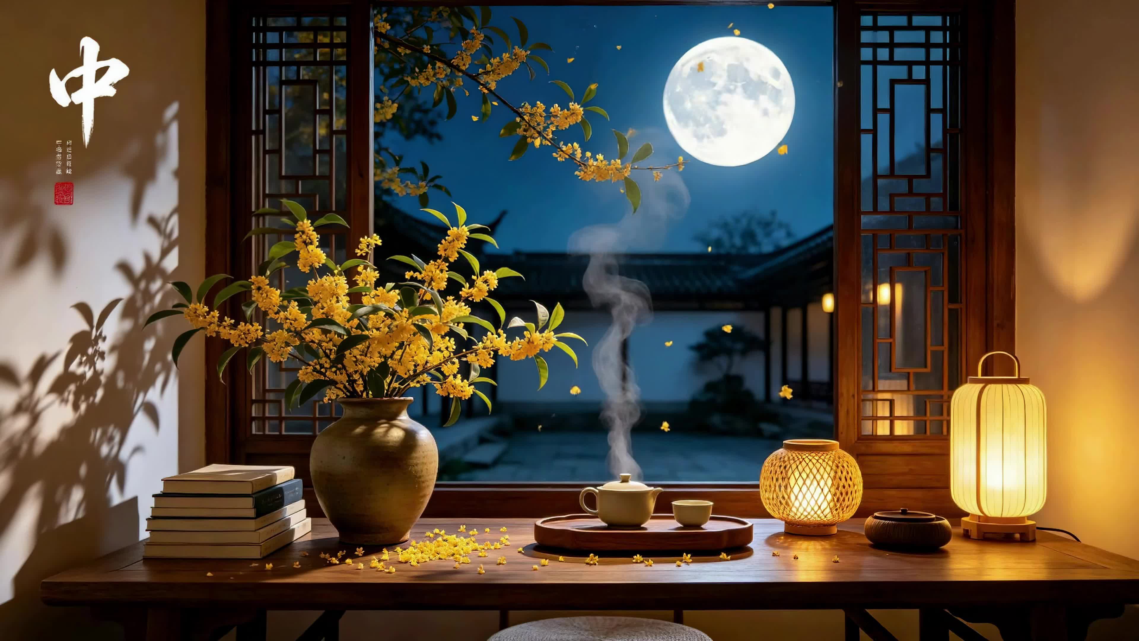 中秋桂香月夜