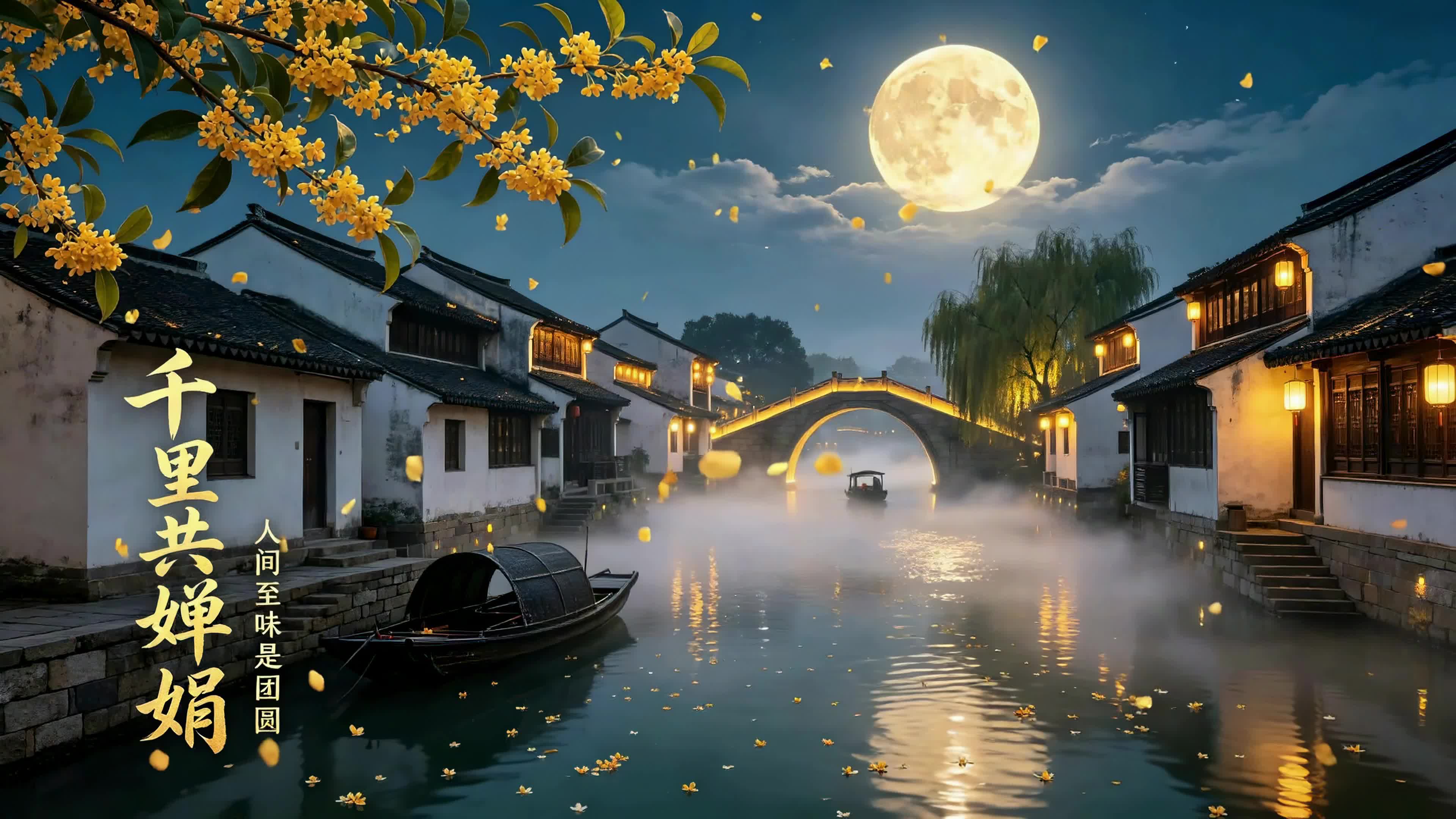 江南月夜千里共婵娟