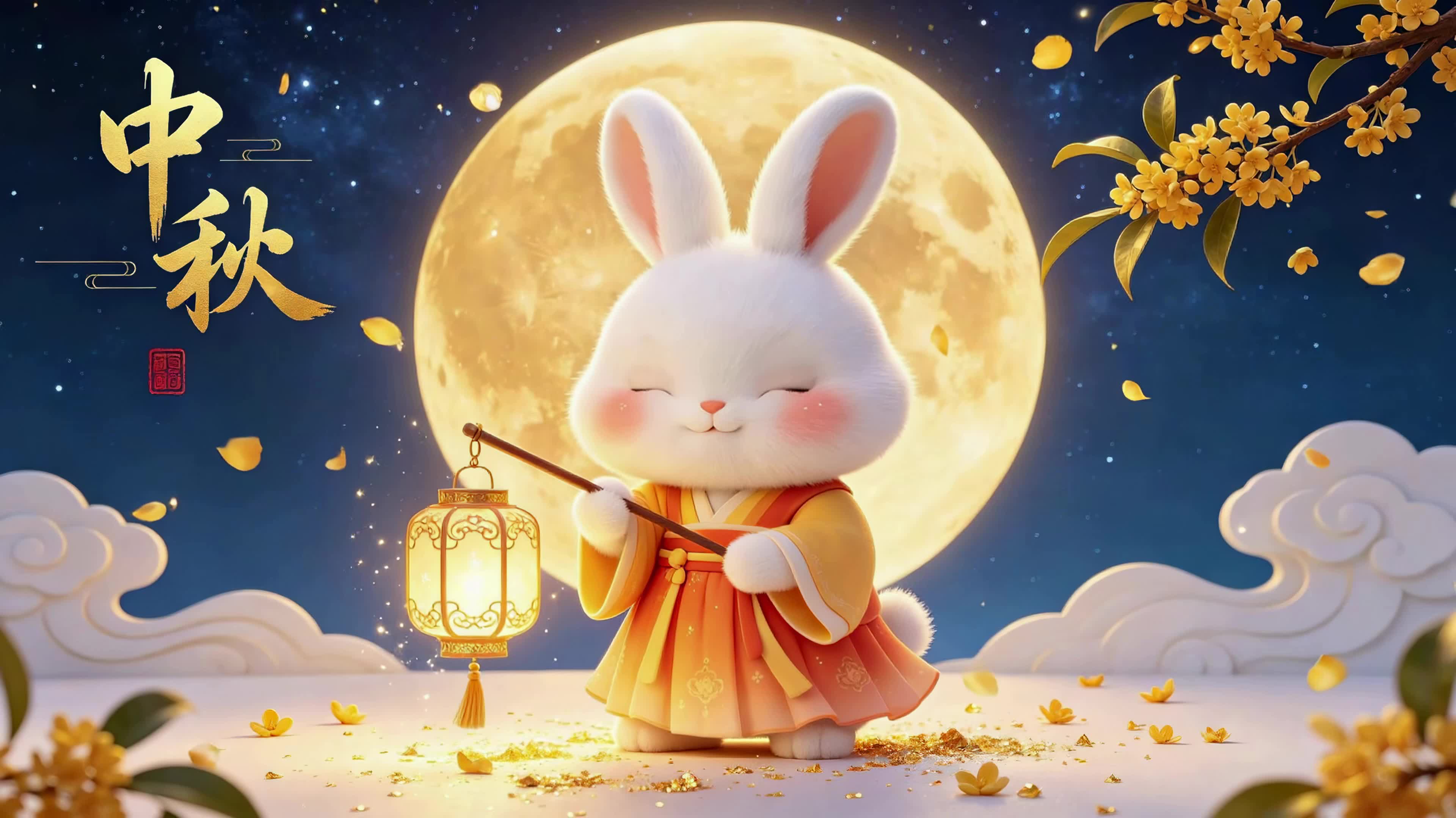 中秋萌兔提灯