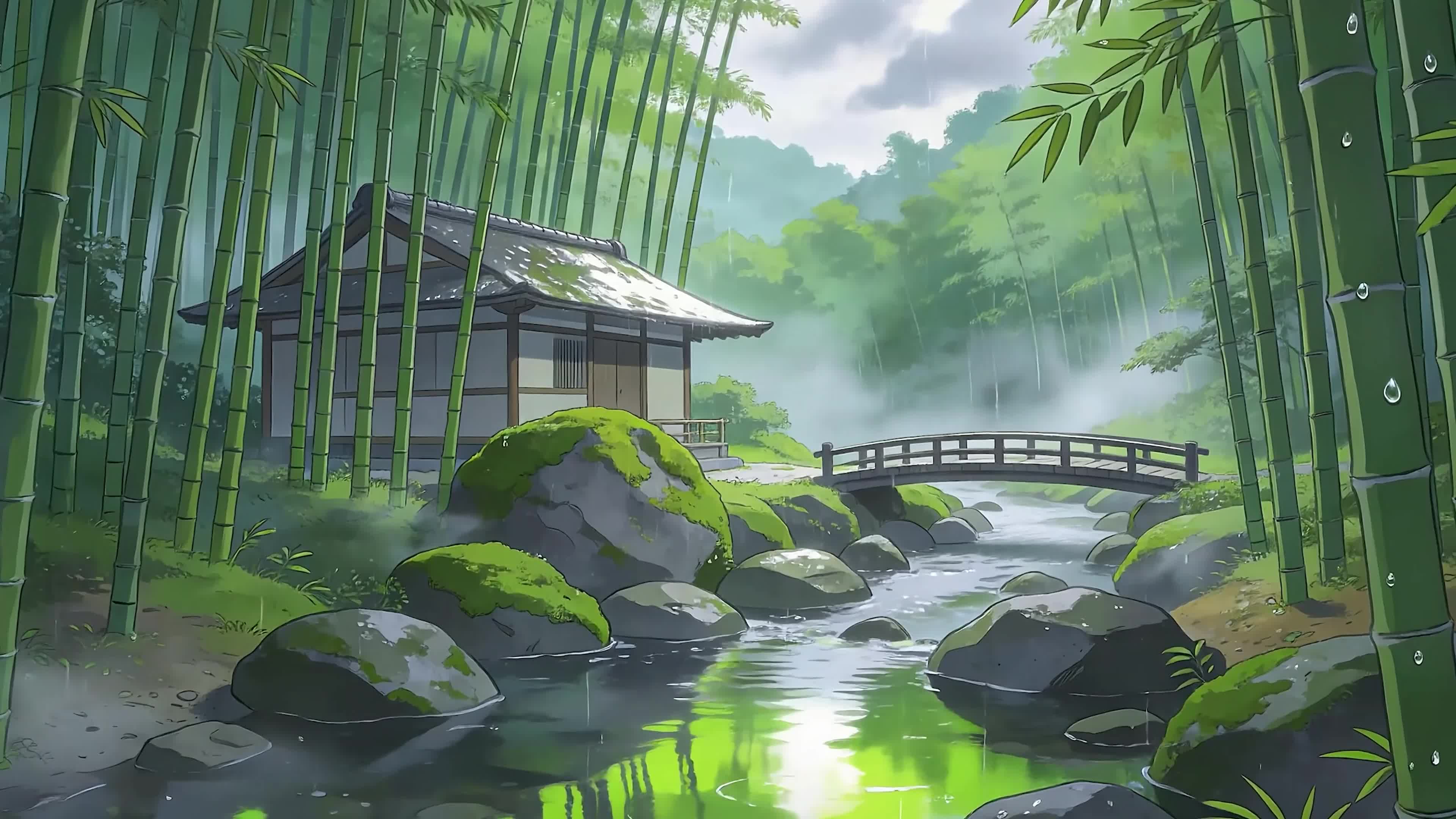 雨天竹林