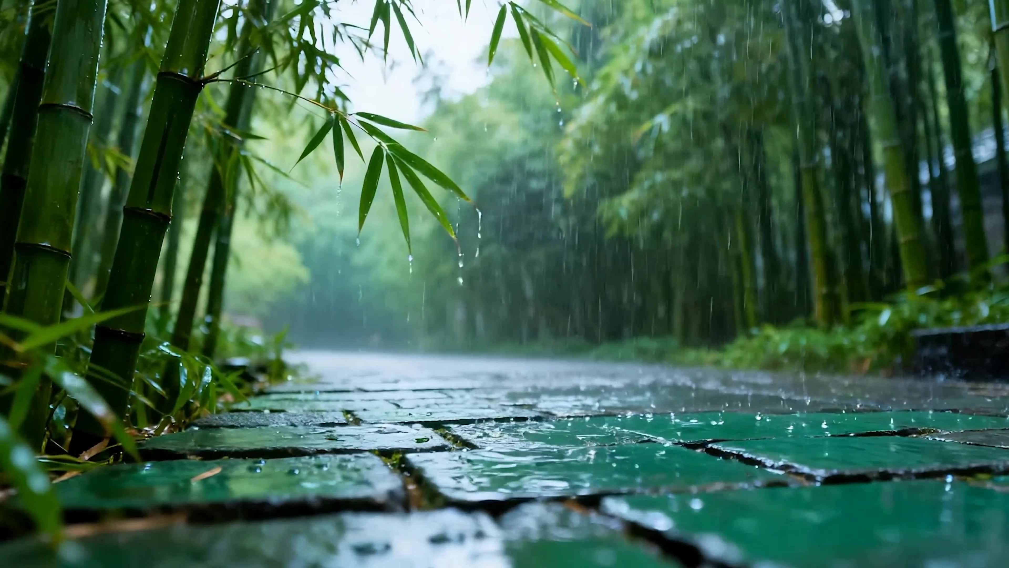 雨滴竹林