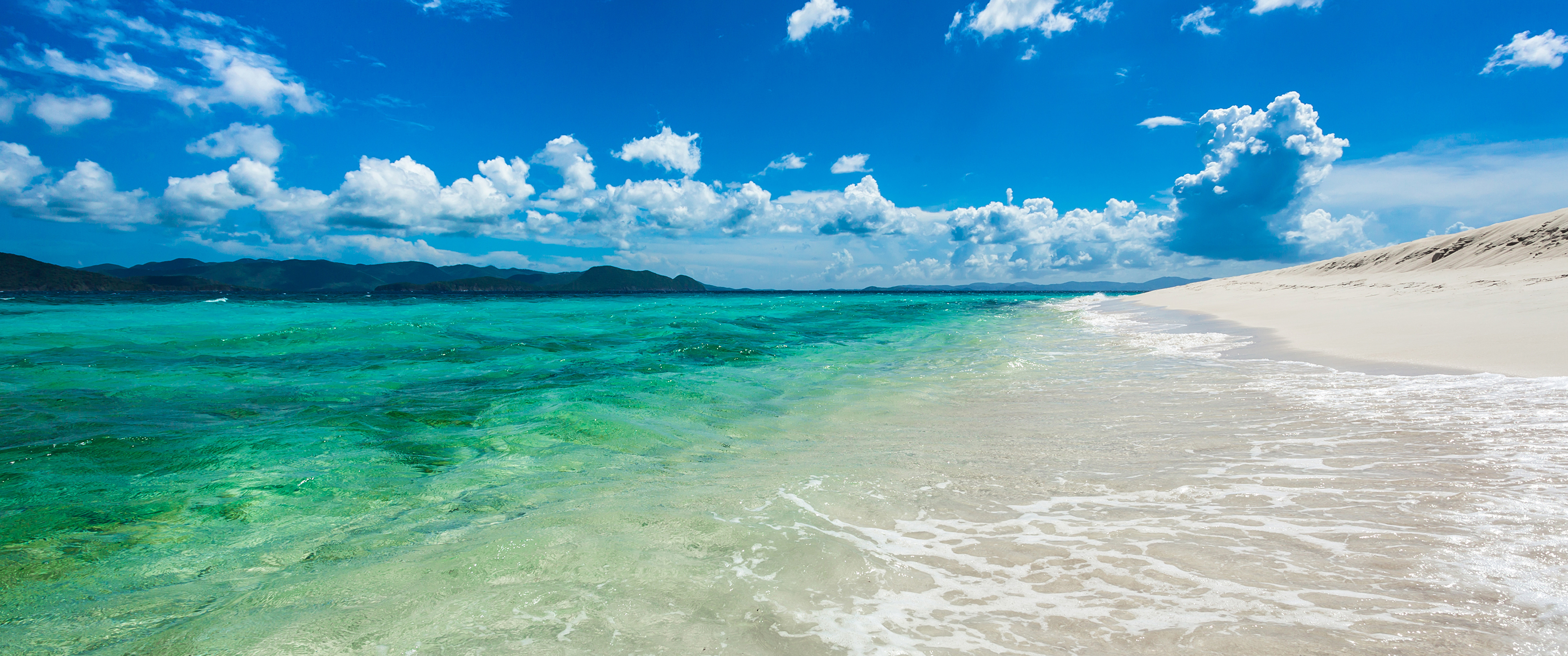 沙礁岛风景3440x1440壁_19011