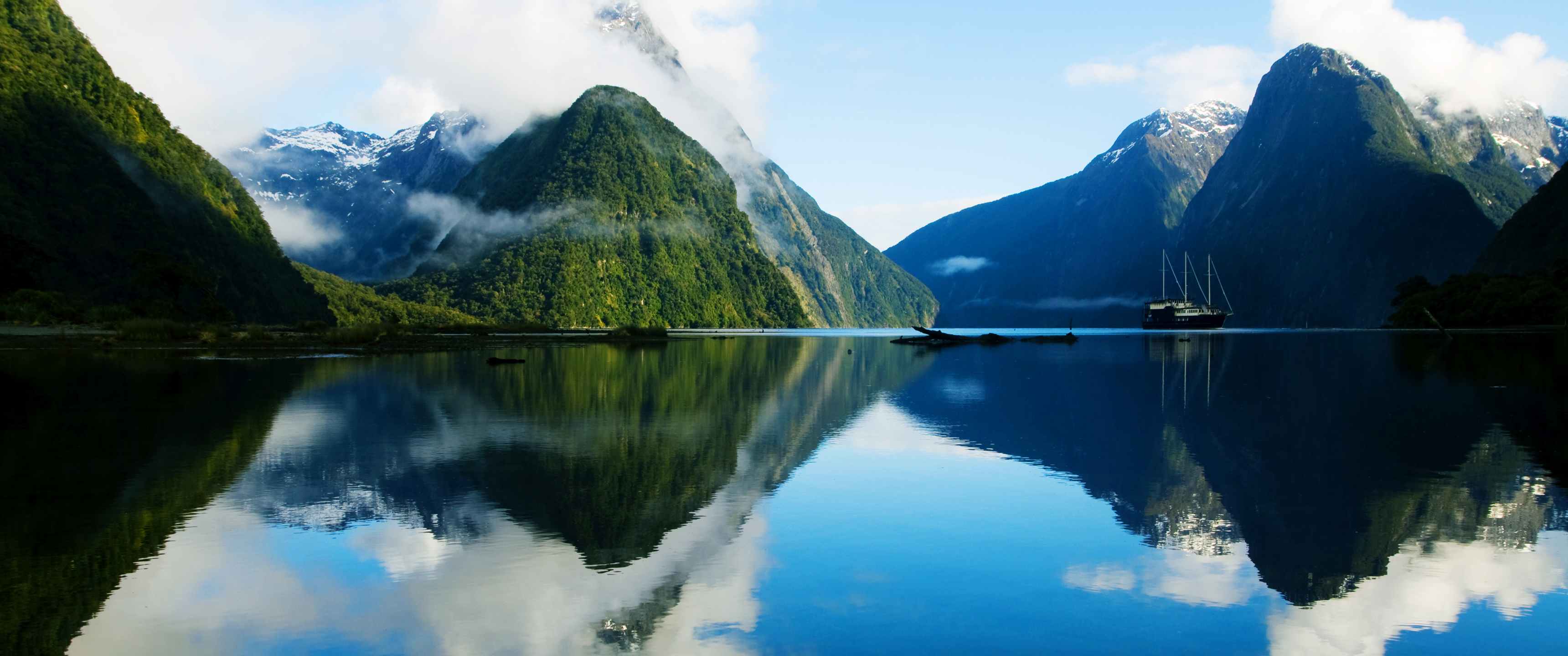 湖光山色 山水倒影风景_18224