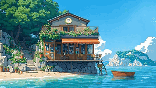 夏日海边咖啡馆