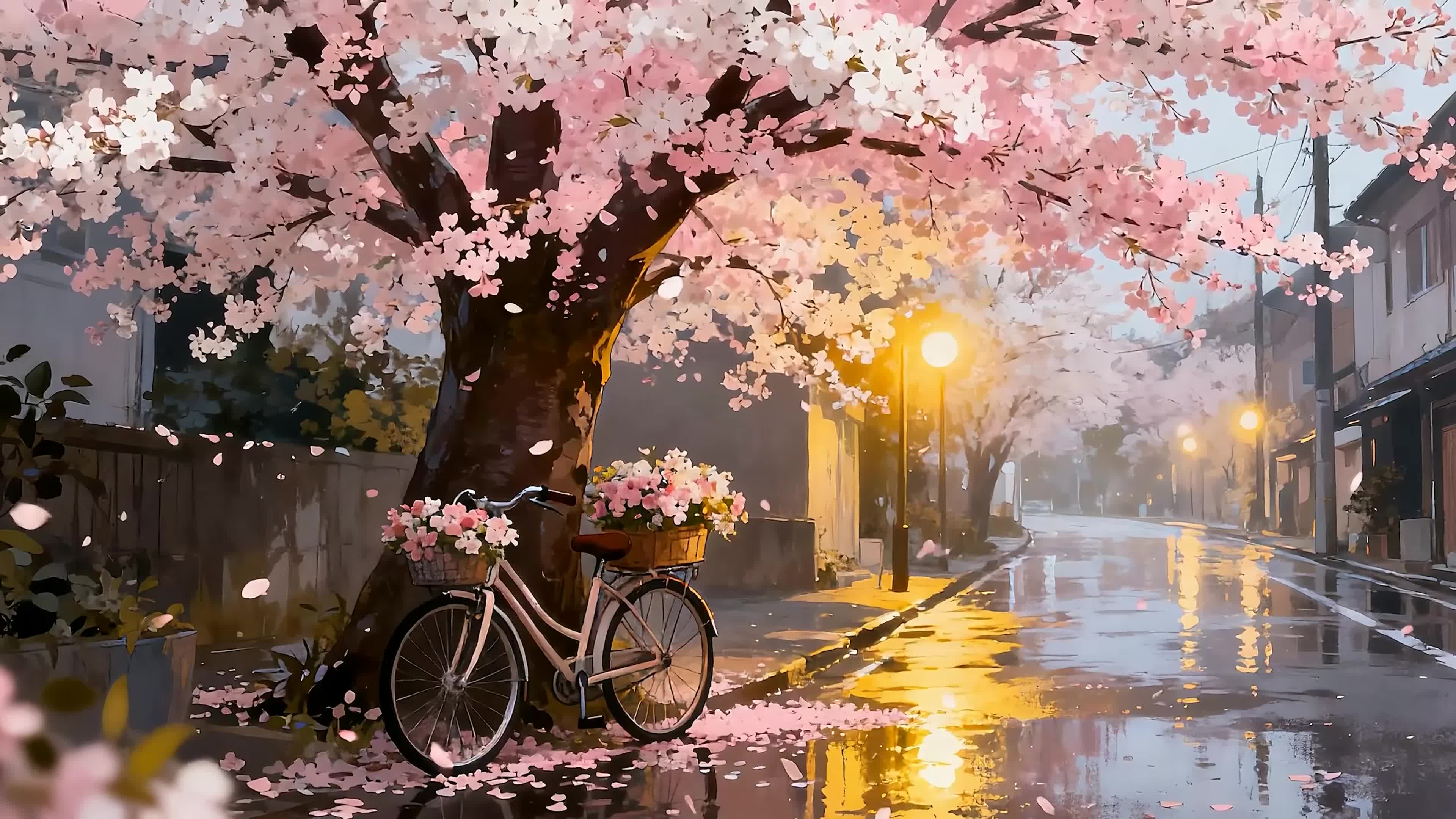 樱花树木
